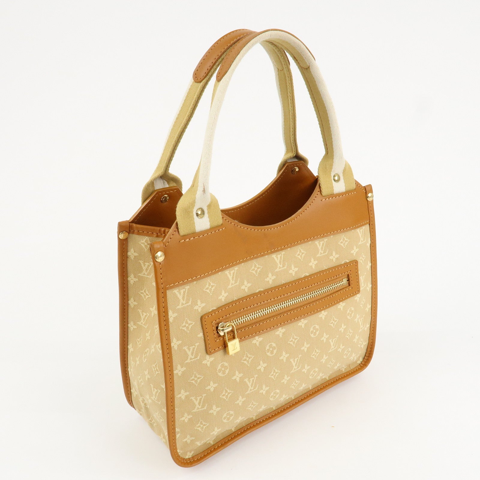 Louis Vuitton Monogram Mini Sac Catherine Hand Bag Beige M92328 Used