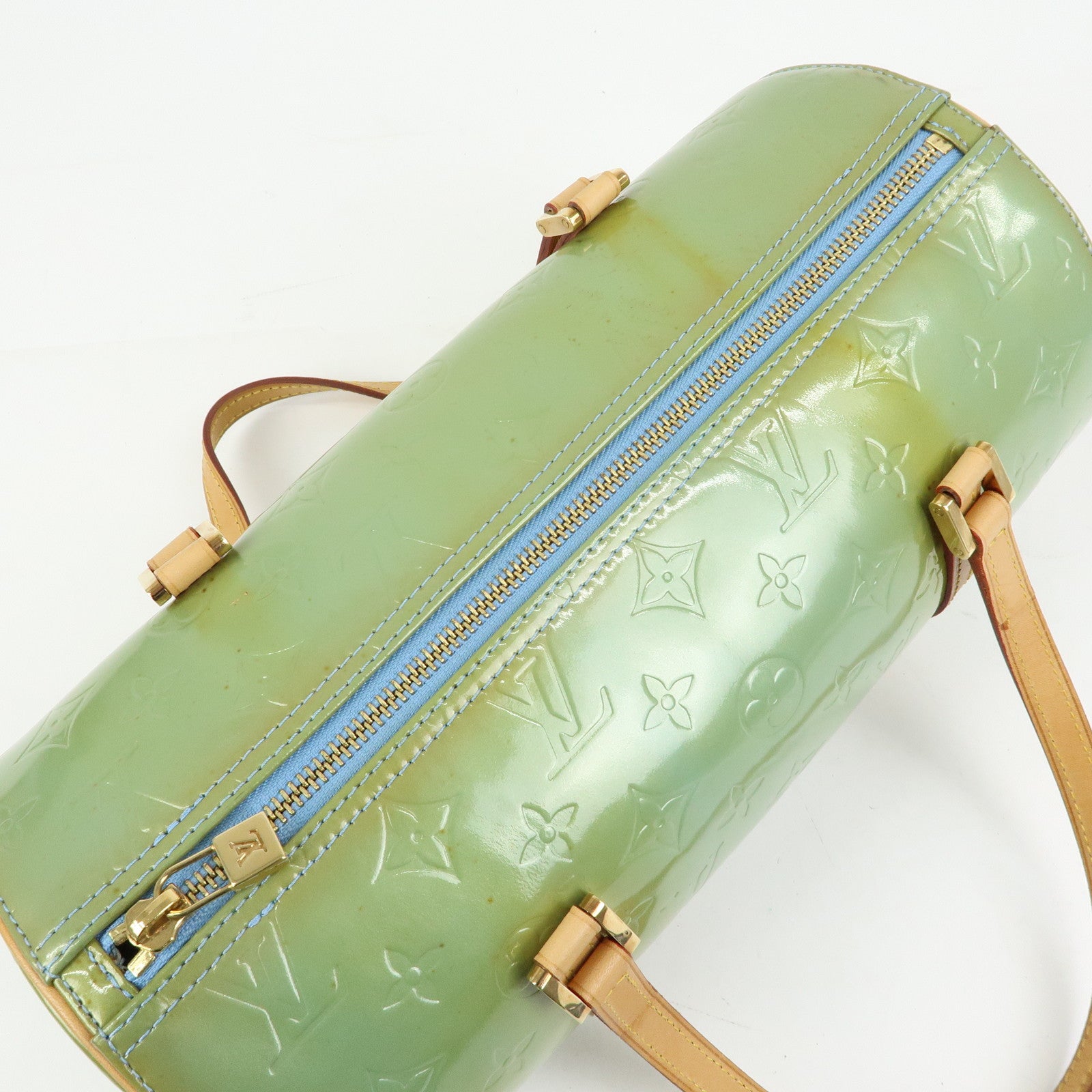 Louis Vuitton Monogram Vernis Bedford Hand Bag Baby Blue M91007