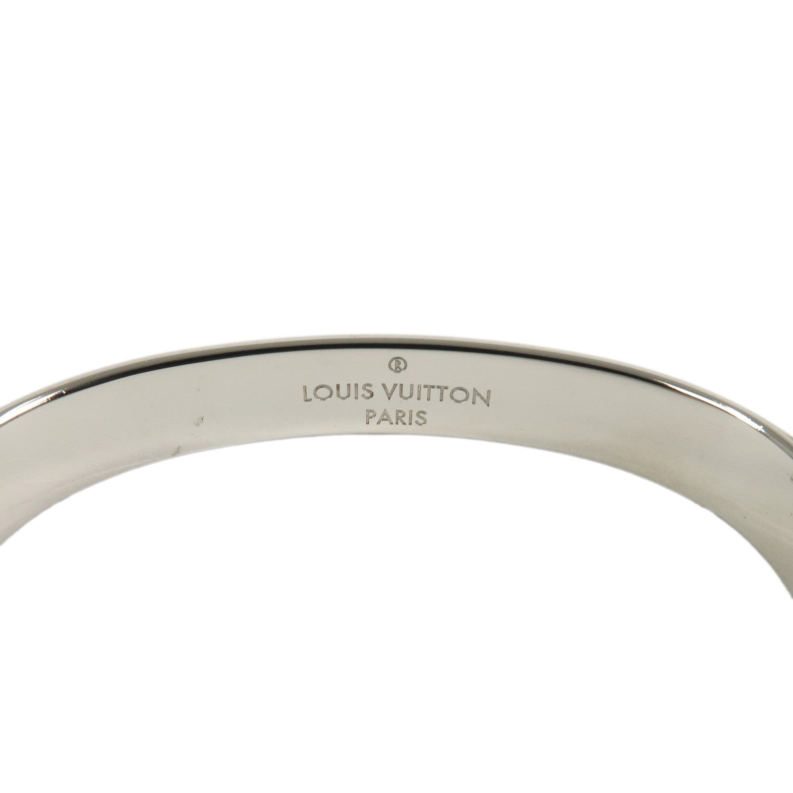 Louis Vuitton Nanogram Cuff Size S Bracelet Palladium M00249