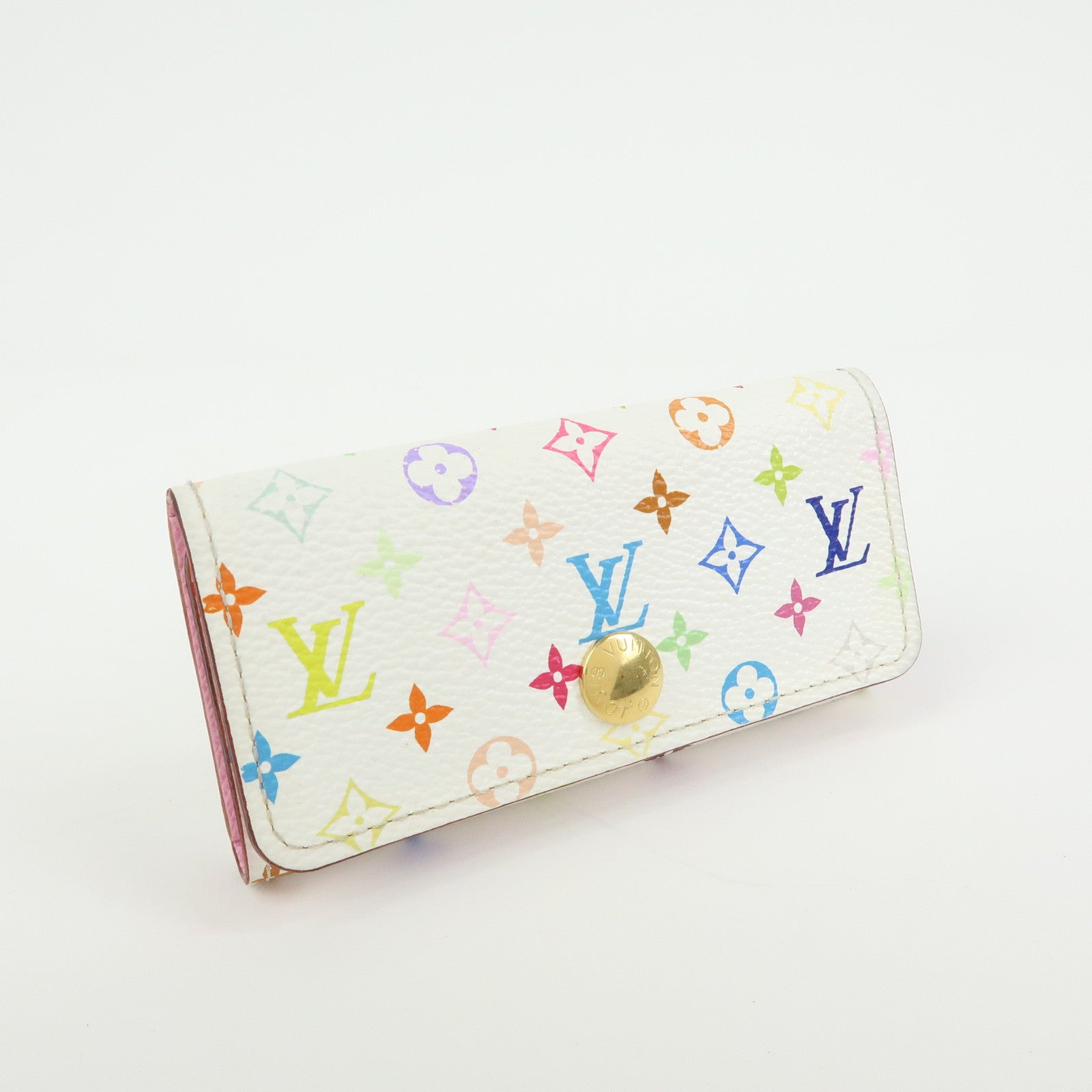 Louis Vuitton Monogram Multicolor Multiclés 4 Key Case Blanc M60043