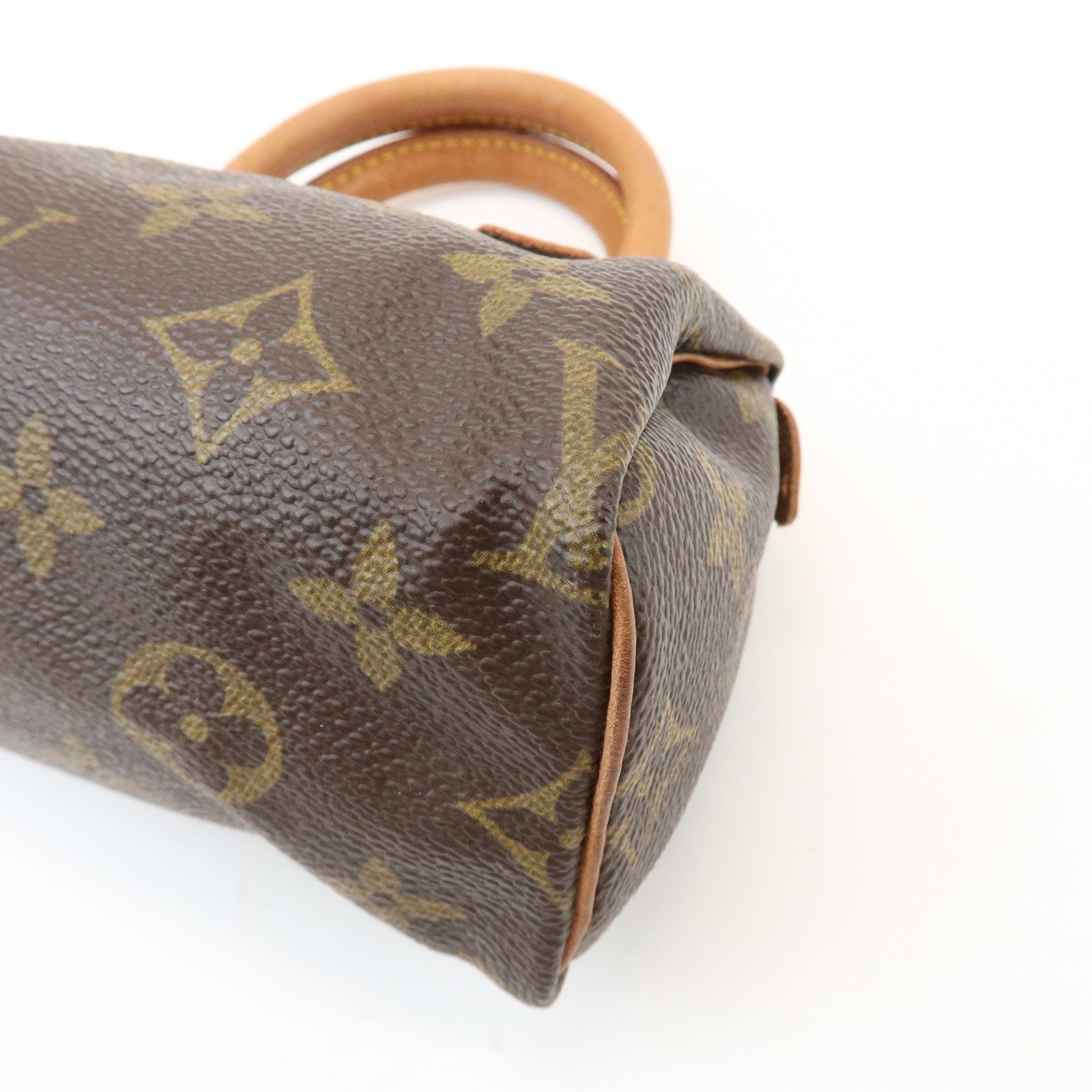 Louis Vuitton Monogram Mini Speedy Hand Bag & Strap Brown M41534