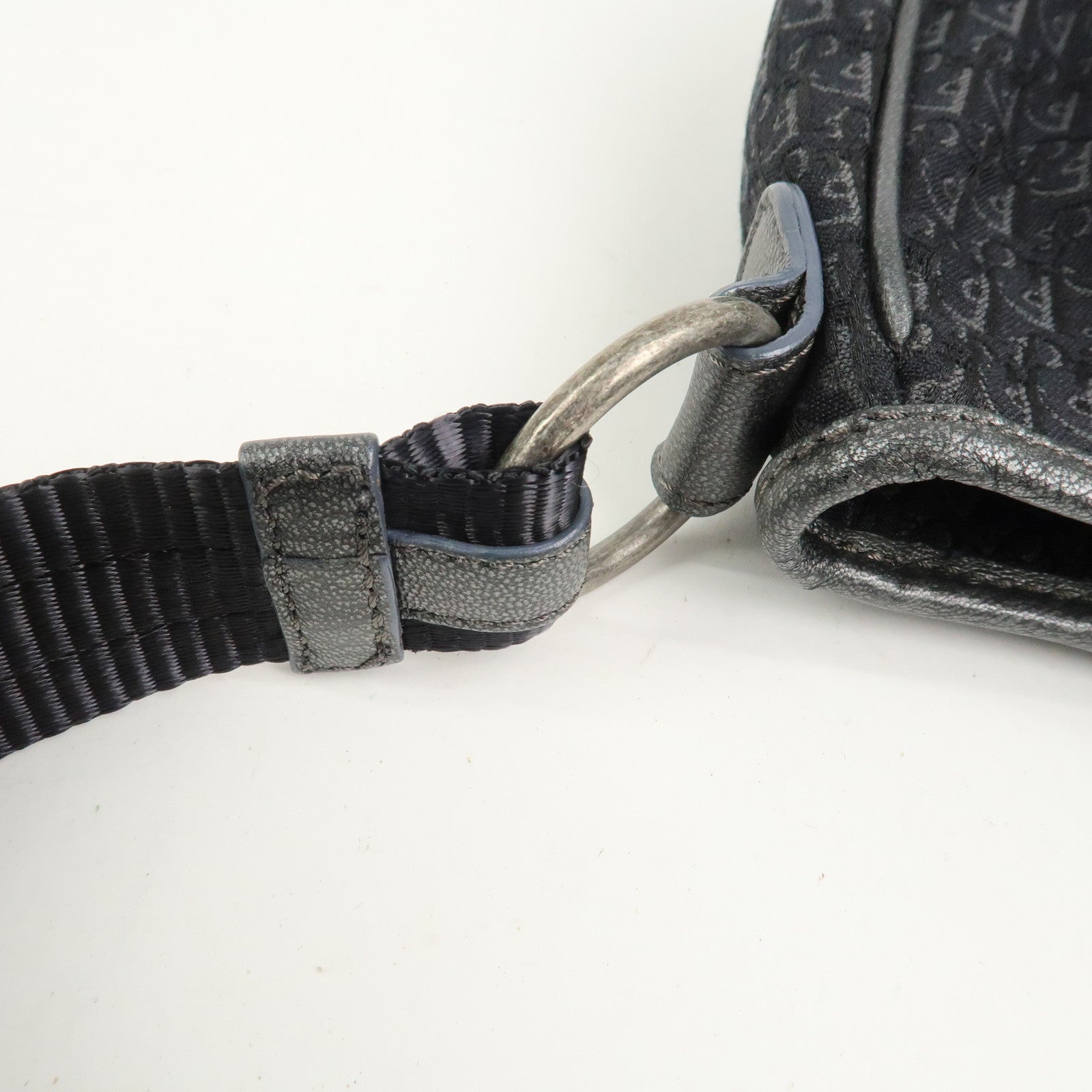 Christian Dior Trotter Canvas Leather Shoulder Bag Hand Bag Black