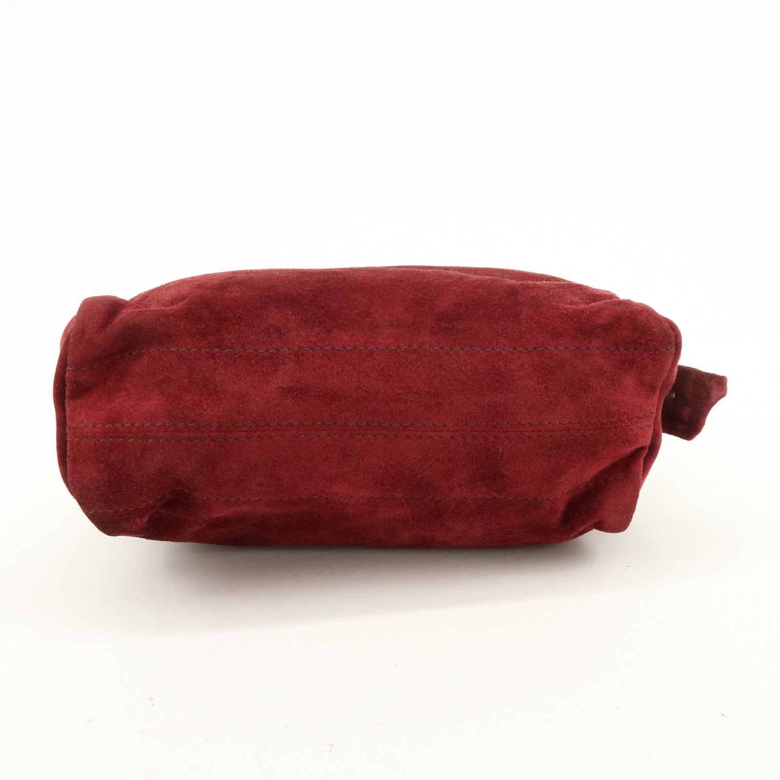 LOEWE Anagram Suede Shoulder Bag Crossbody Bag Bordeaux