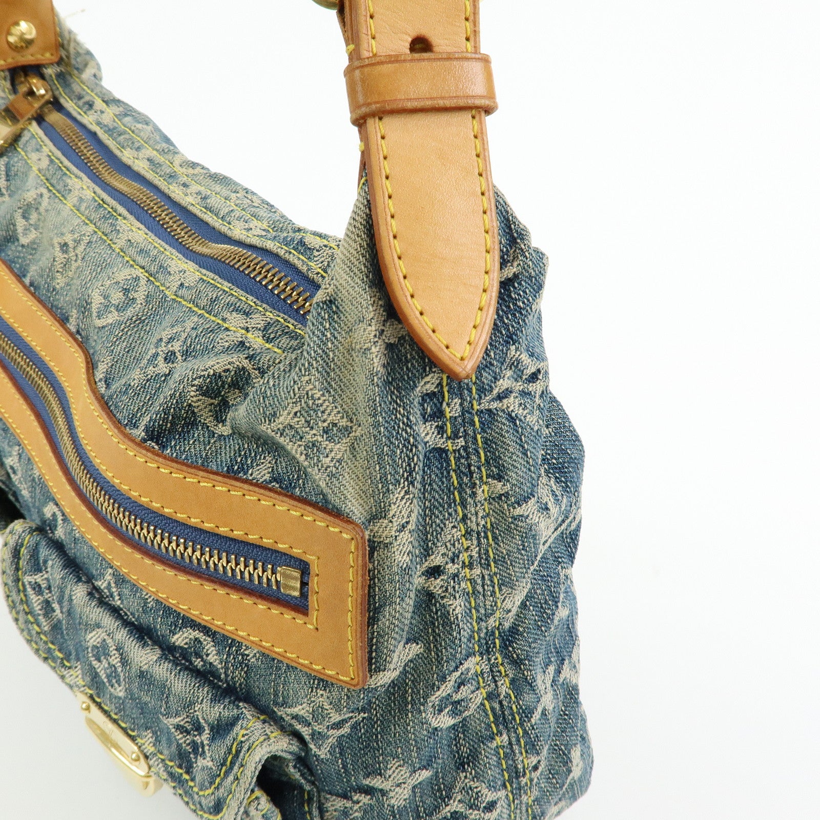 Louis Vuitton Monogram Denim Baggy PM 2Way Bag Shoulder Bag M95049