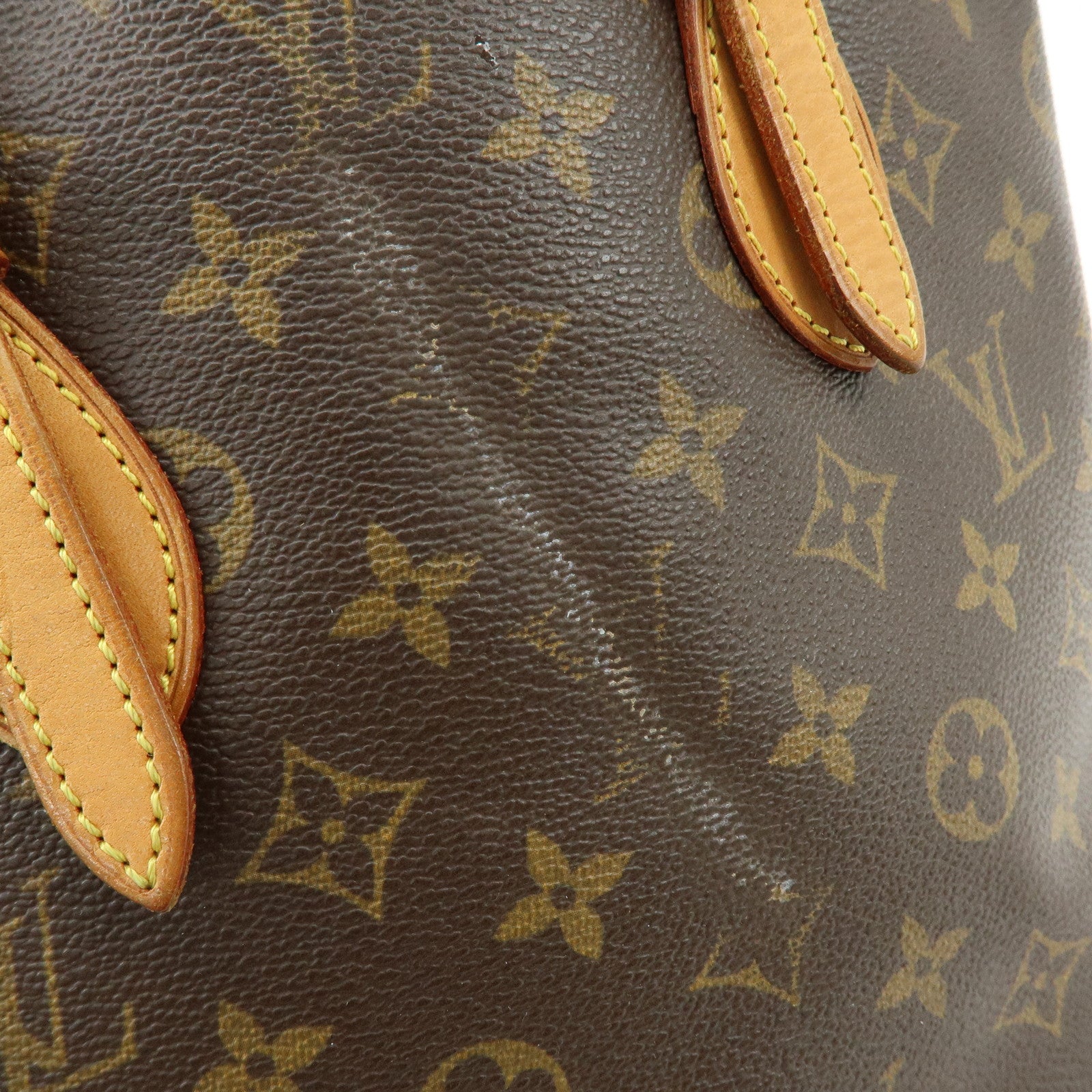 Louis Vuitton Monogram Canvas Bucket PM Hand Bag Brown M42238