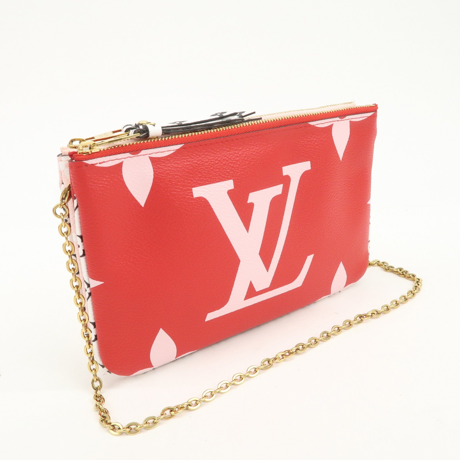 Louis Vuitton Monogram Giant Pochette Double Zip Pouch Rouge M67561