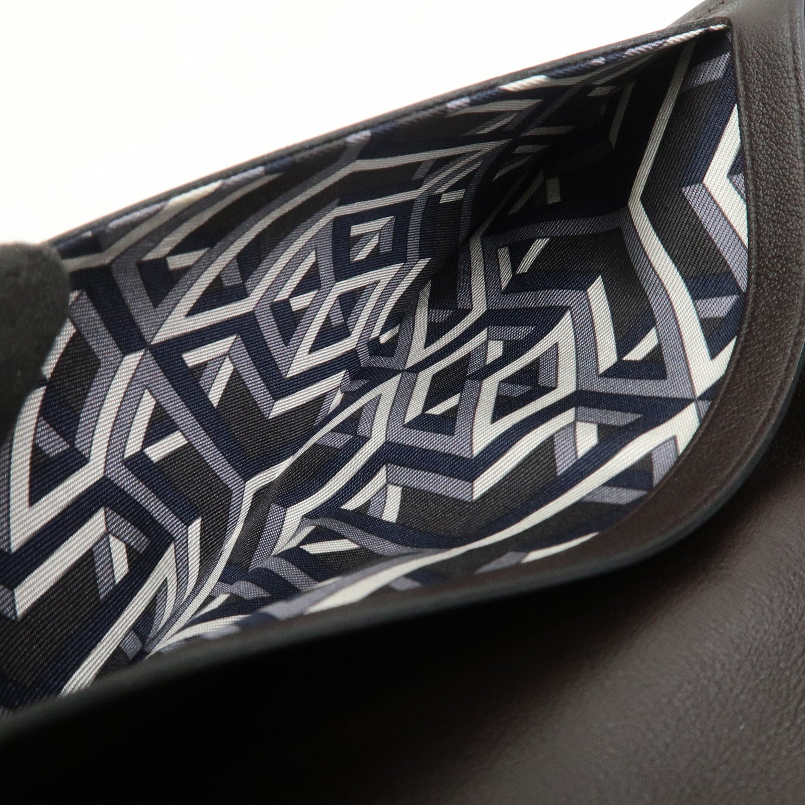 HERMES MC2 Fleming Veau Swift Long Wallet Dark Brown