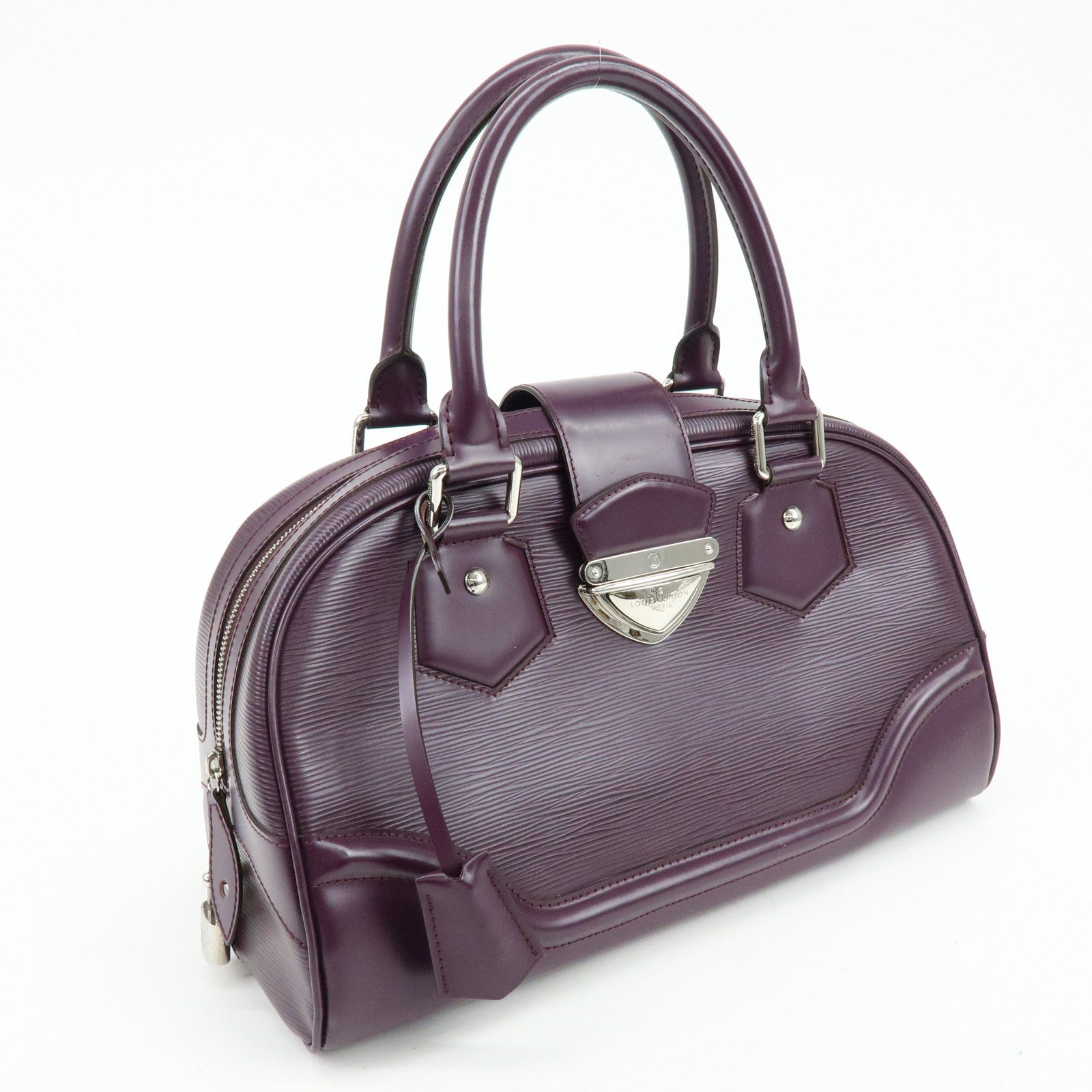 Louis Vuitton Epi Bowling Montaigne GM Hand Bag Cassis M5931K