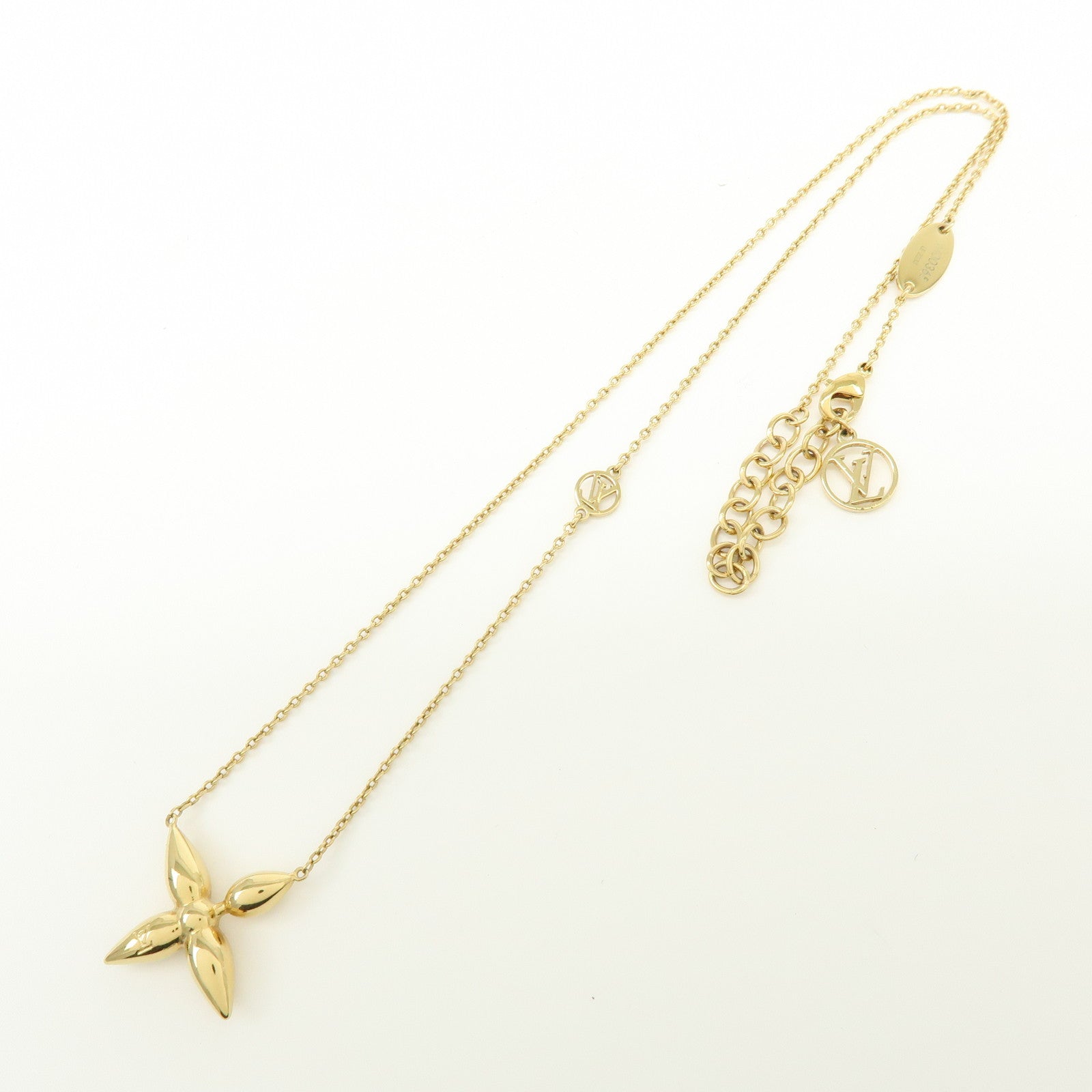 Louis Vuitton Collier Louisette Monogram Flower Necklace M00365