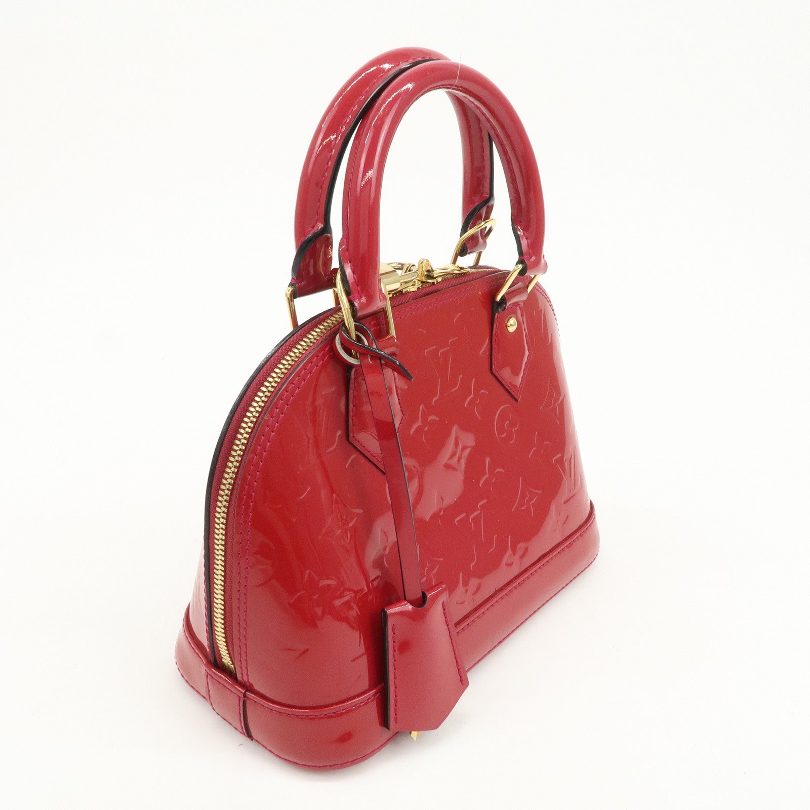 Louis Vuitton Monogram Vernis Alma BB 2Way Bag Rouge Grenade M91698