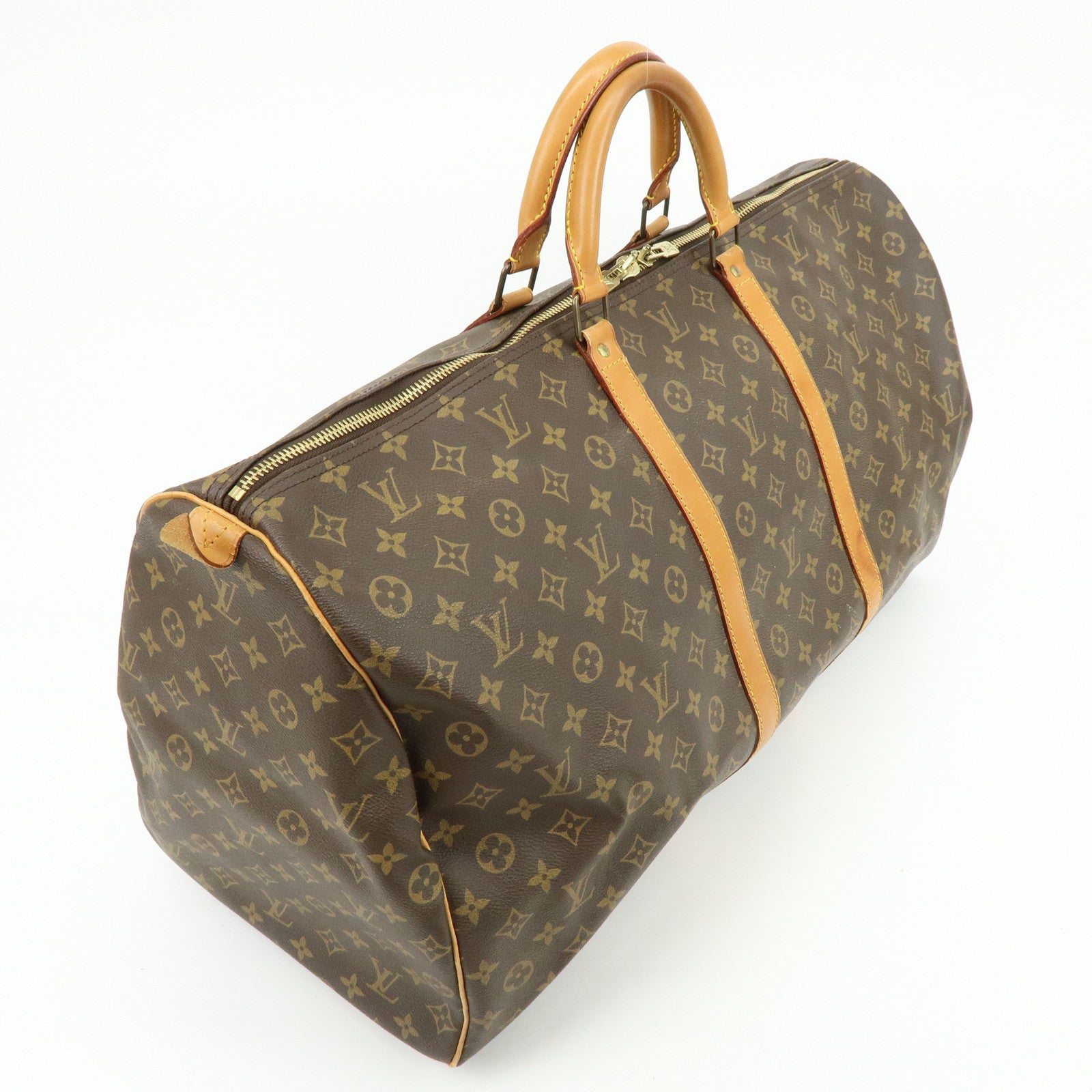 Louis Vuitton Monogram Keep All 60 Boston Bag Brown M41422