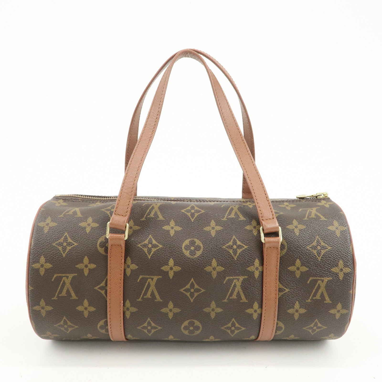 Louis Vuitton Monogram Papillon 30 Hand Bag Brown M51365