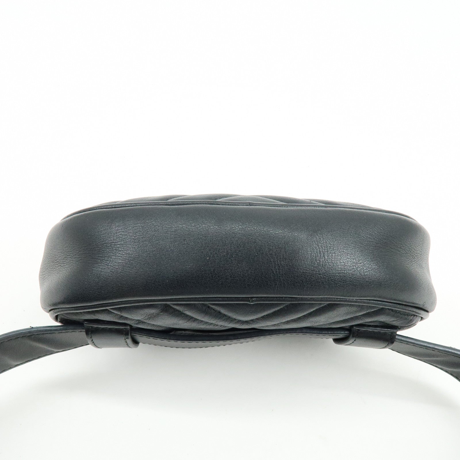 GUCCI GG Marmont Leather Waist Pouch Body Bag Black