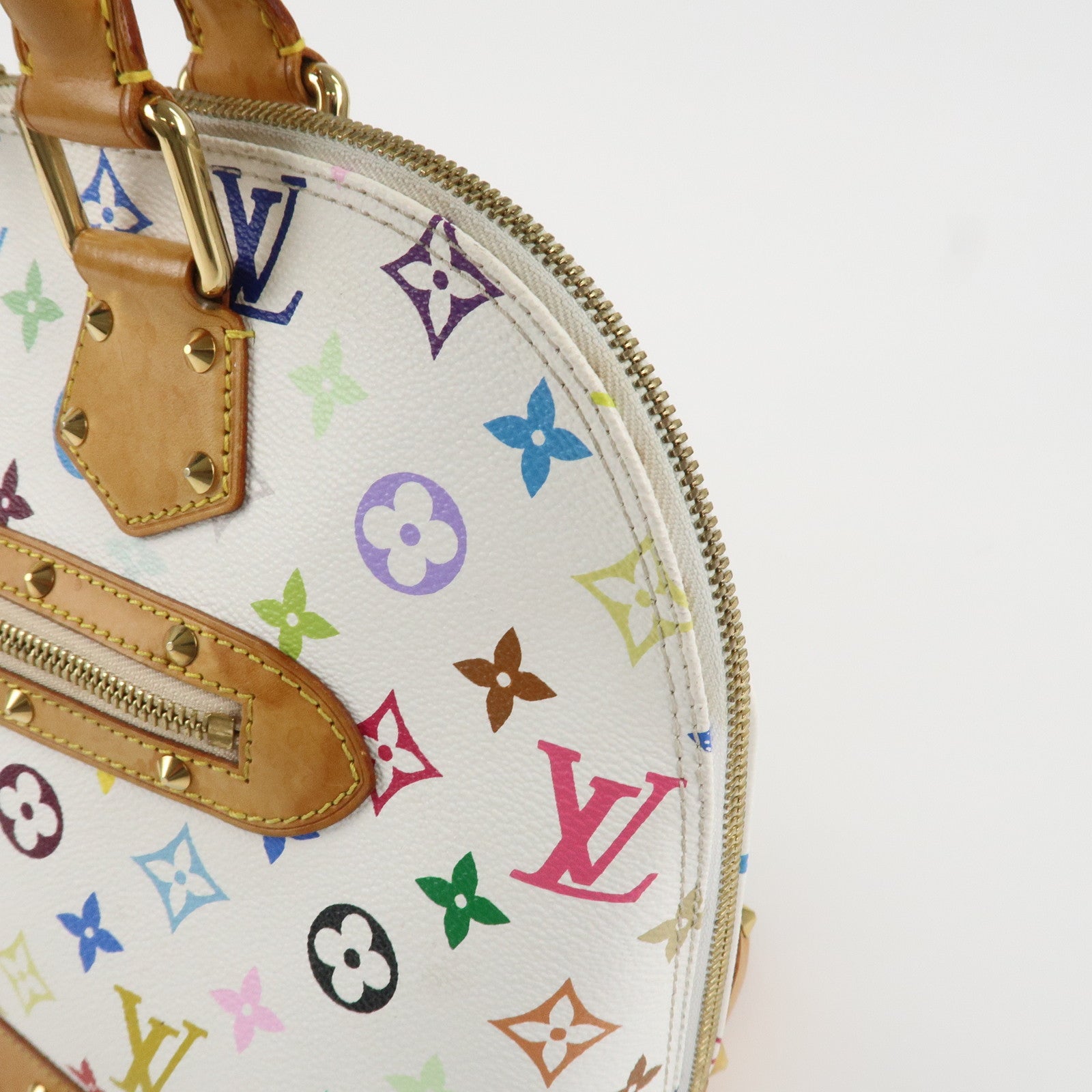 Louis Vuitton Monogram Multicolor Alma Hand Bag Blanc M92647