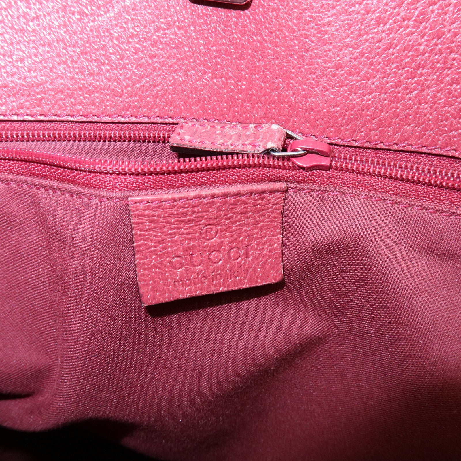 GUCCI GG Canvas Leather Shoulder Bag Crossbody Bag Beige Burgundy