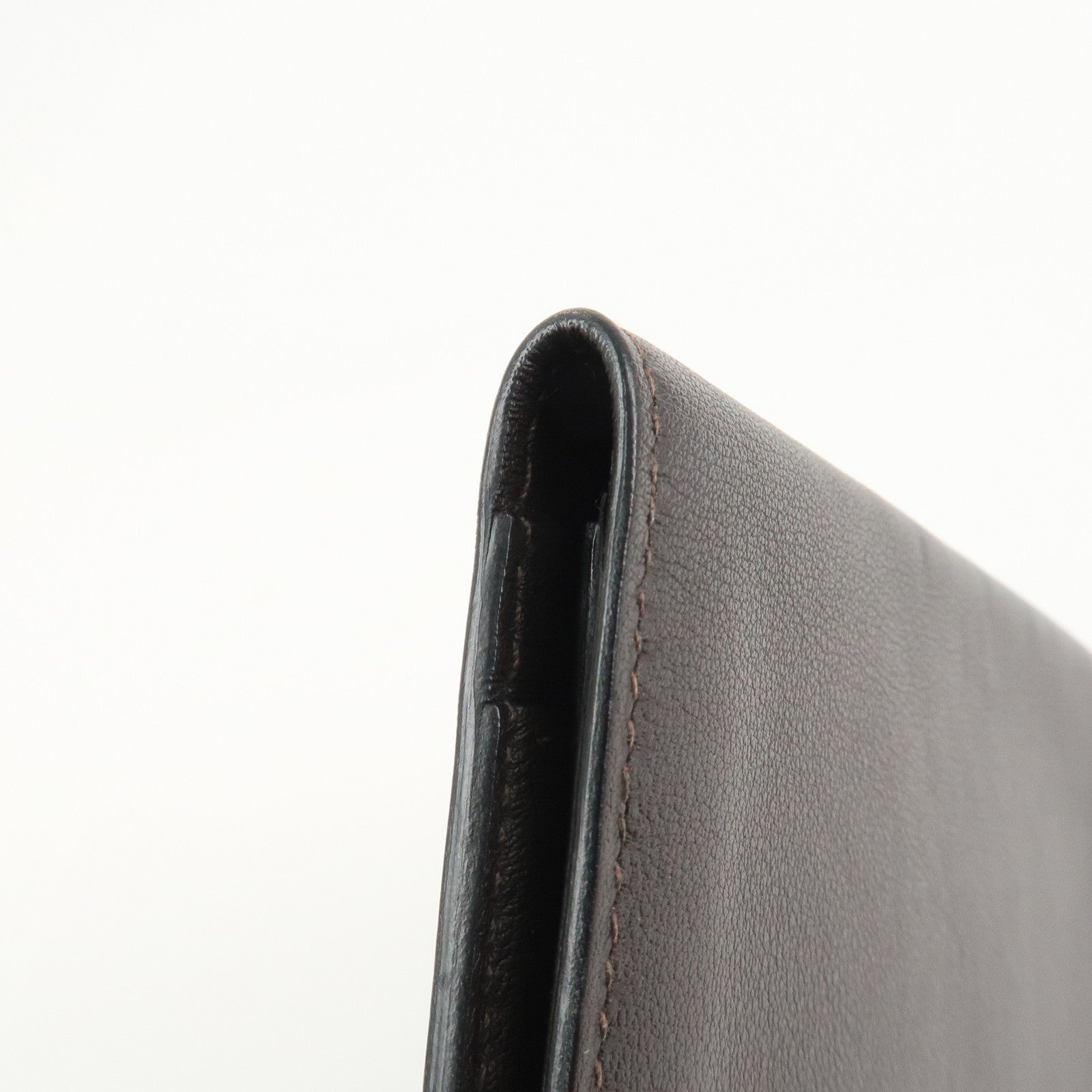HERMES MC2 Fleming Veau Swift Long Wallet Dark Brown