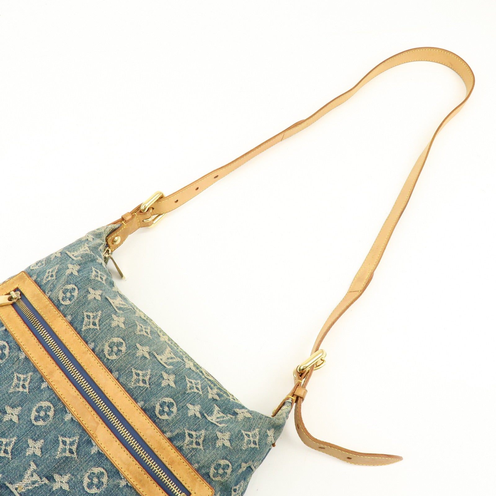 Louis Vuitton Monogram Denim Baggy GM Shoulder Bag Blue M95048