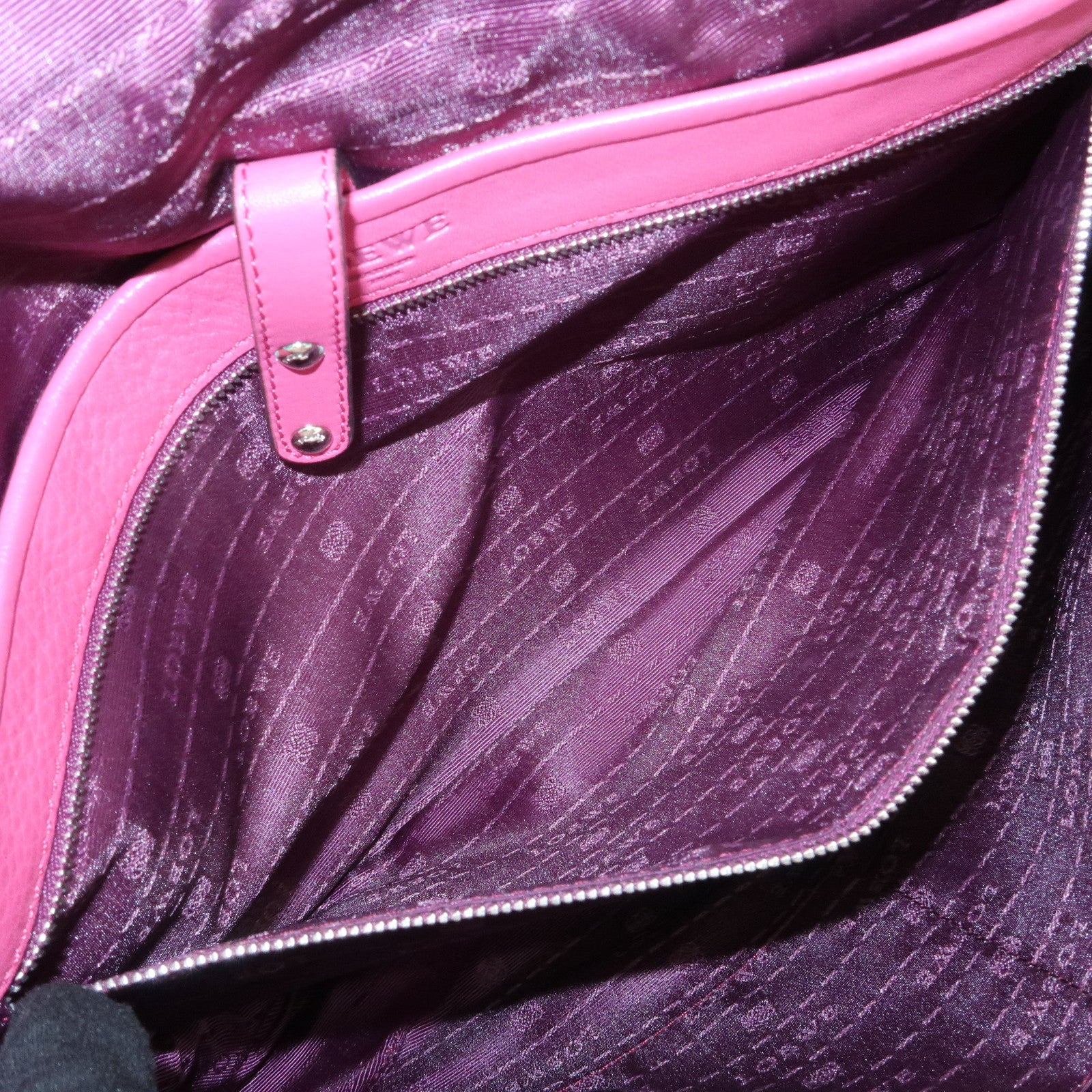 LOEWE Heritage Leather Shoulder Bag Crossbody Bag Pink