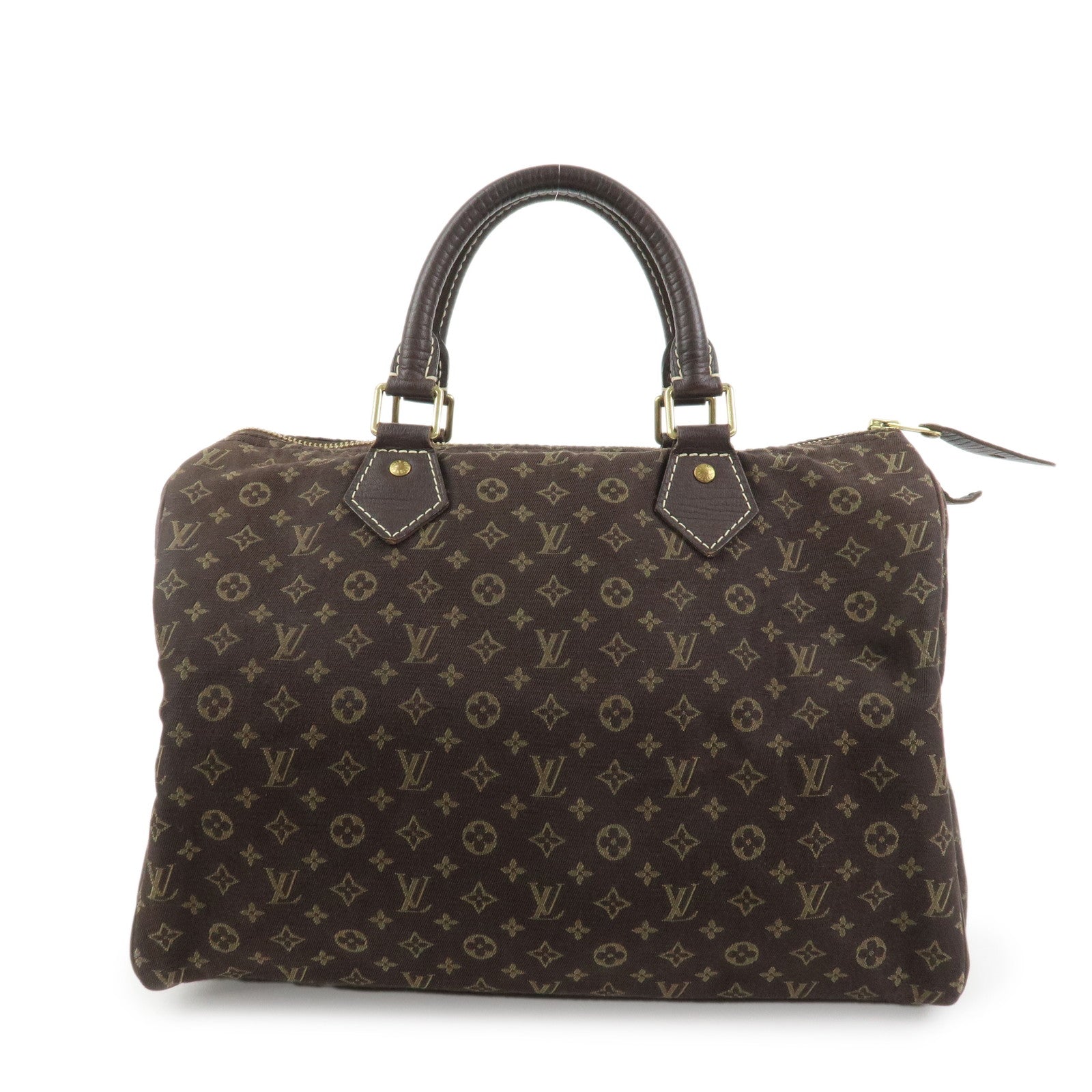 Louis Vuitton Monogram Mini Lin Speedy 30 Boston Bag Ebene M95224