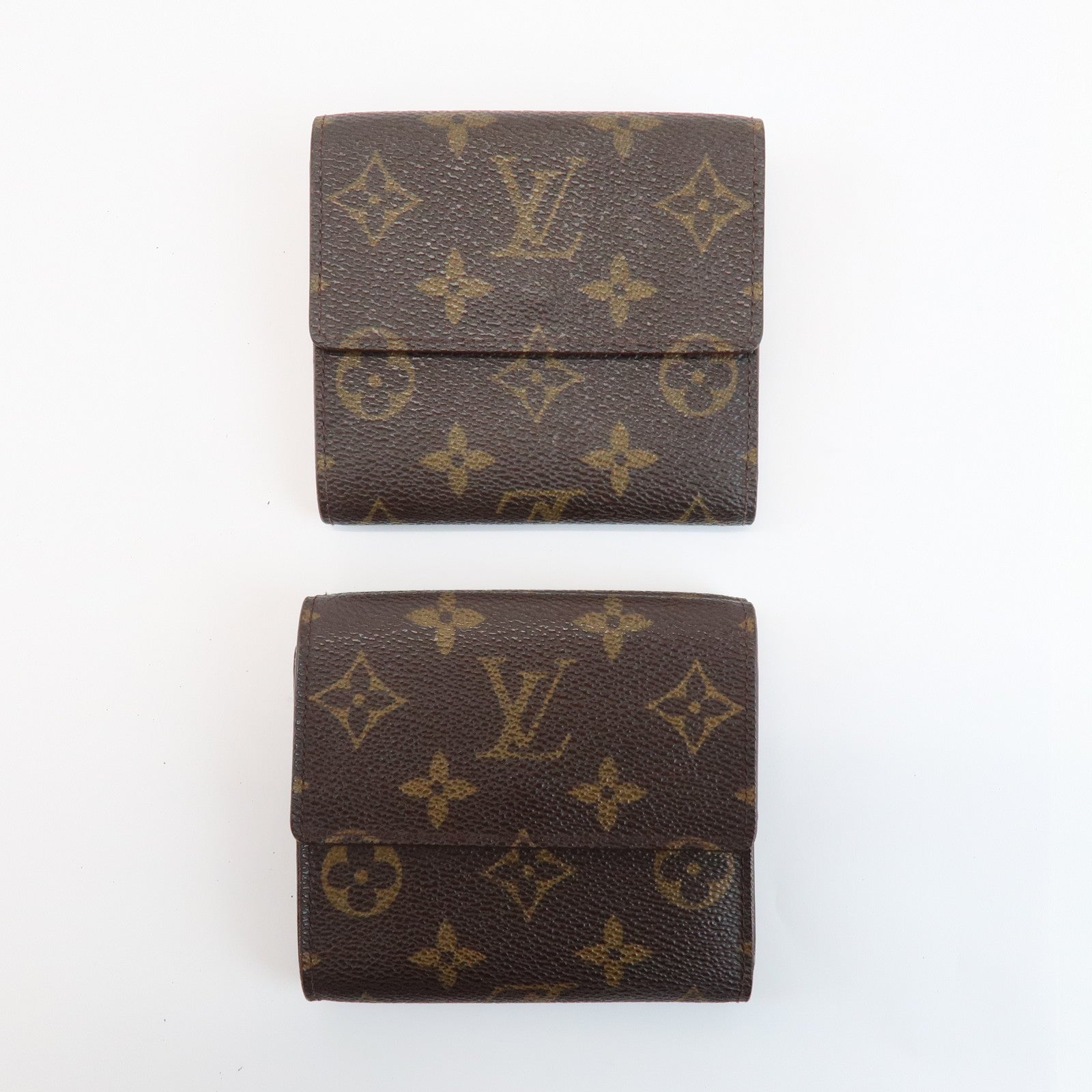 Louis Vuitton Monogram Set of 2 Bi- fold Wallets Brown M61652