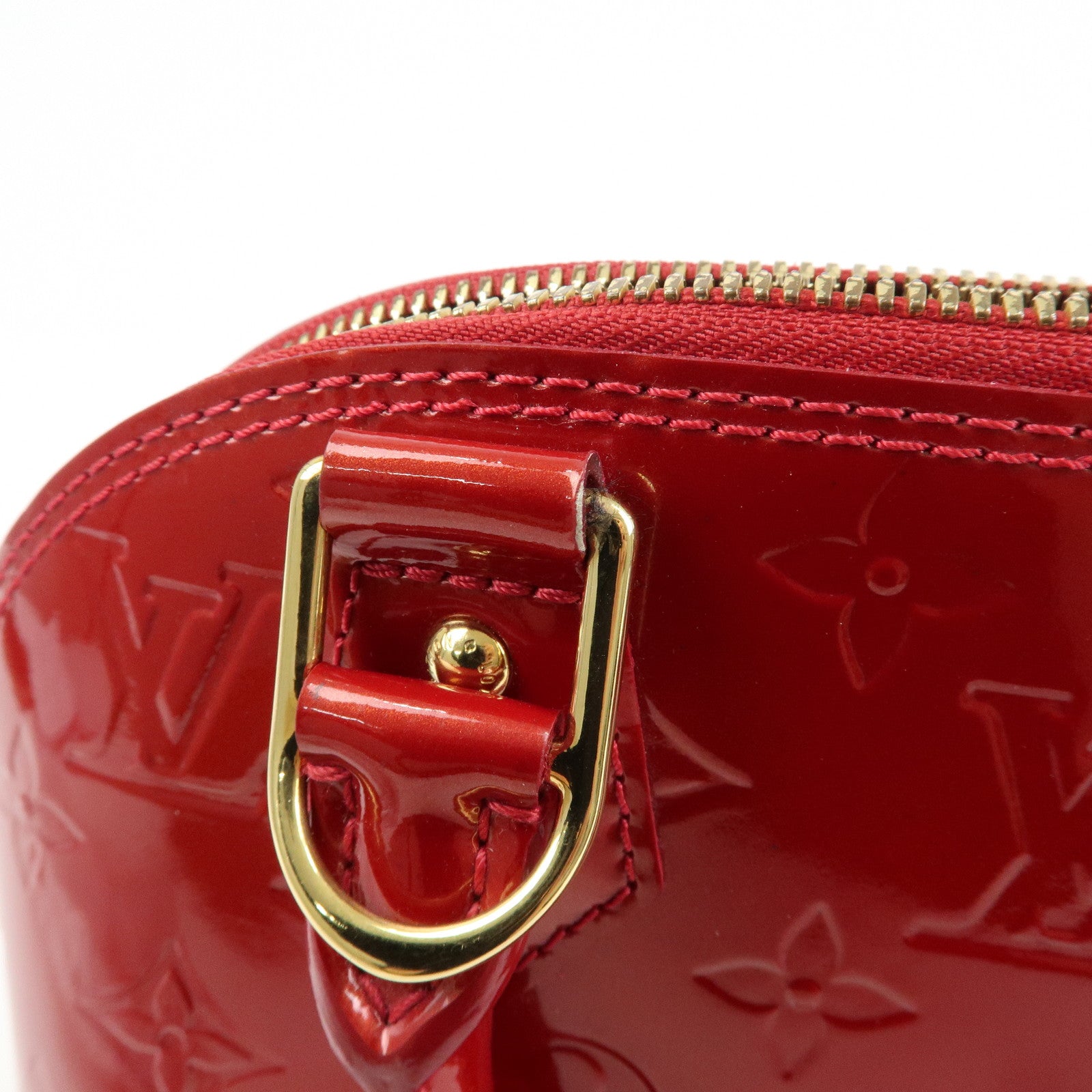 Louis Vuitton Monogram Vernis Alma BB 2Way Bag Red M91606