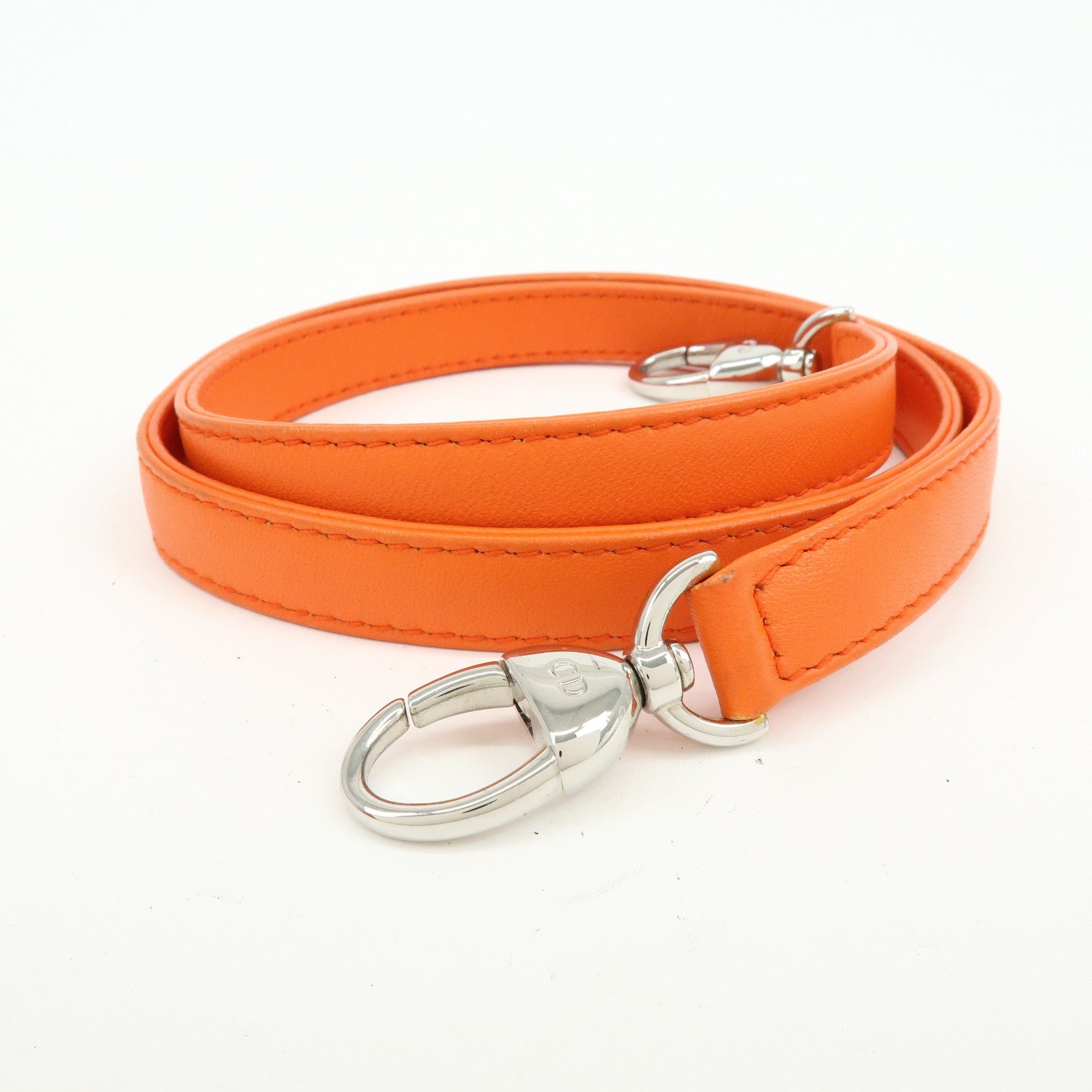 Christian Dior Lady Dior Cannage 2Way Hand Bag Shoulder Bag Orange