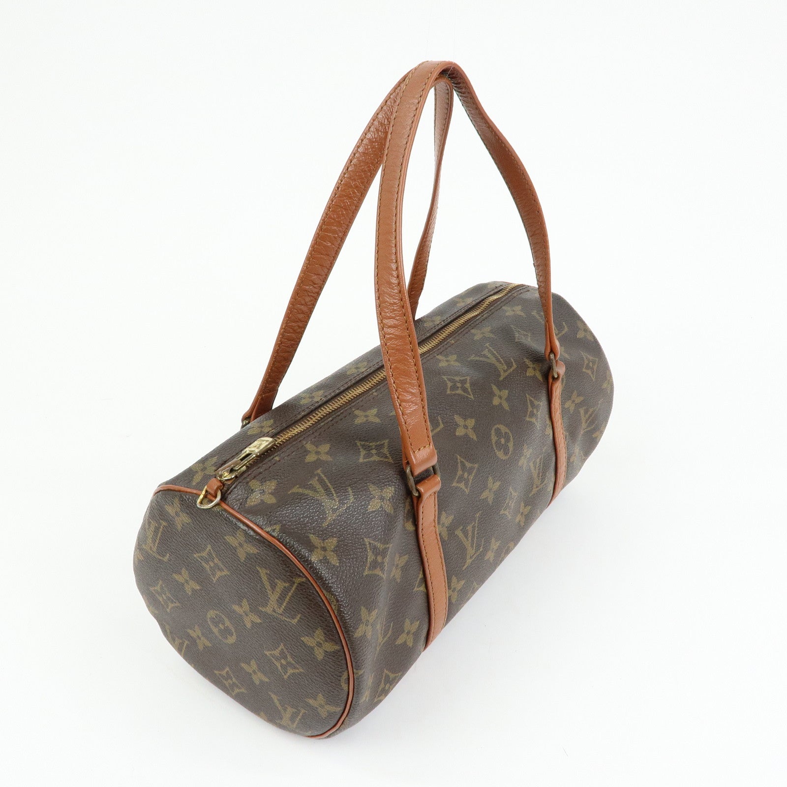 Louis Vuitton Monogram Papillon 30 Hand Bag Brown M51365