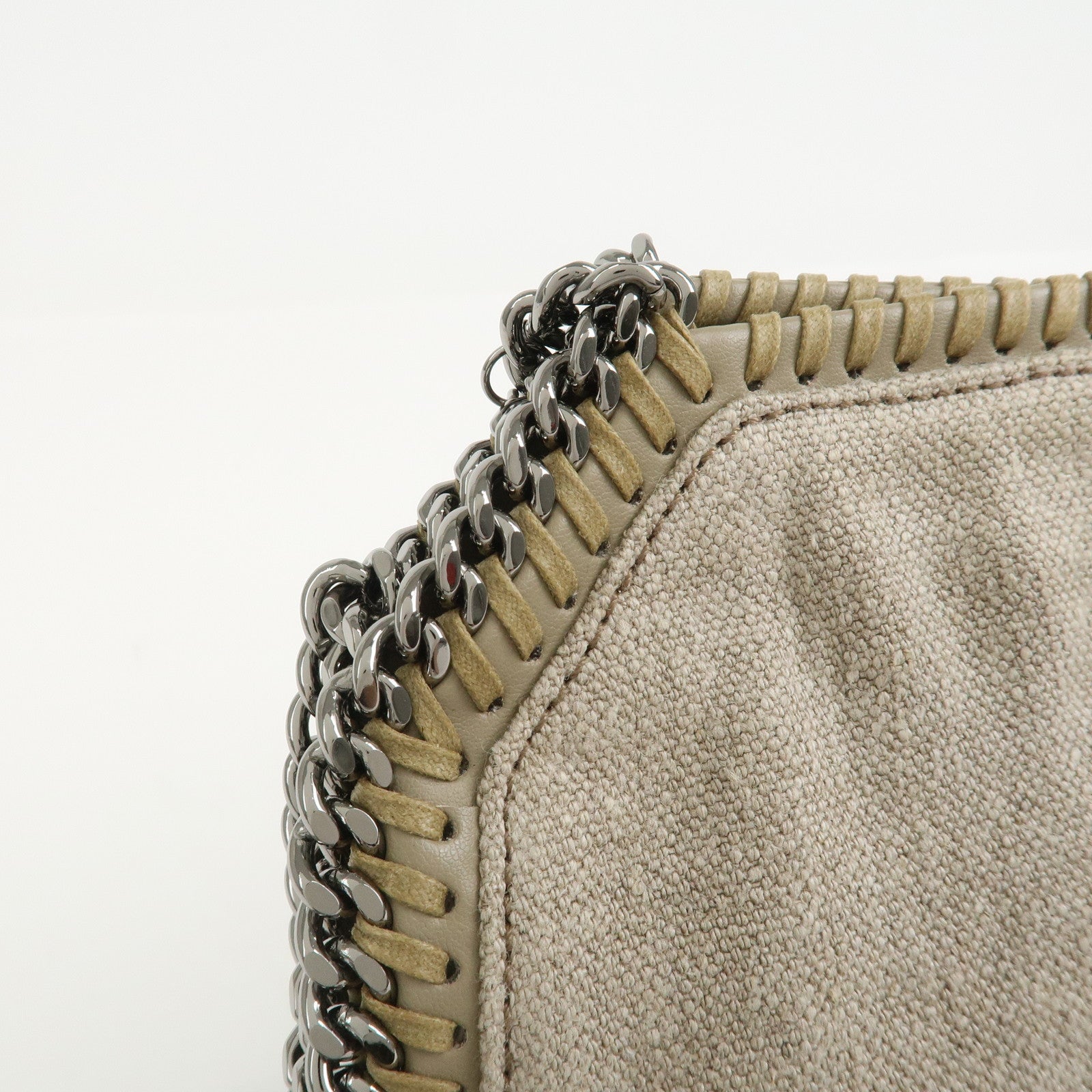 STELLA MCCARTNEY Falabella Canvas 2Way Hand Bag Shoulder Bag Beige