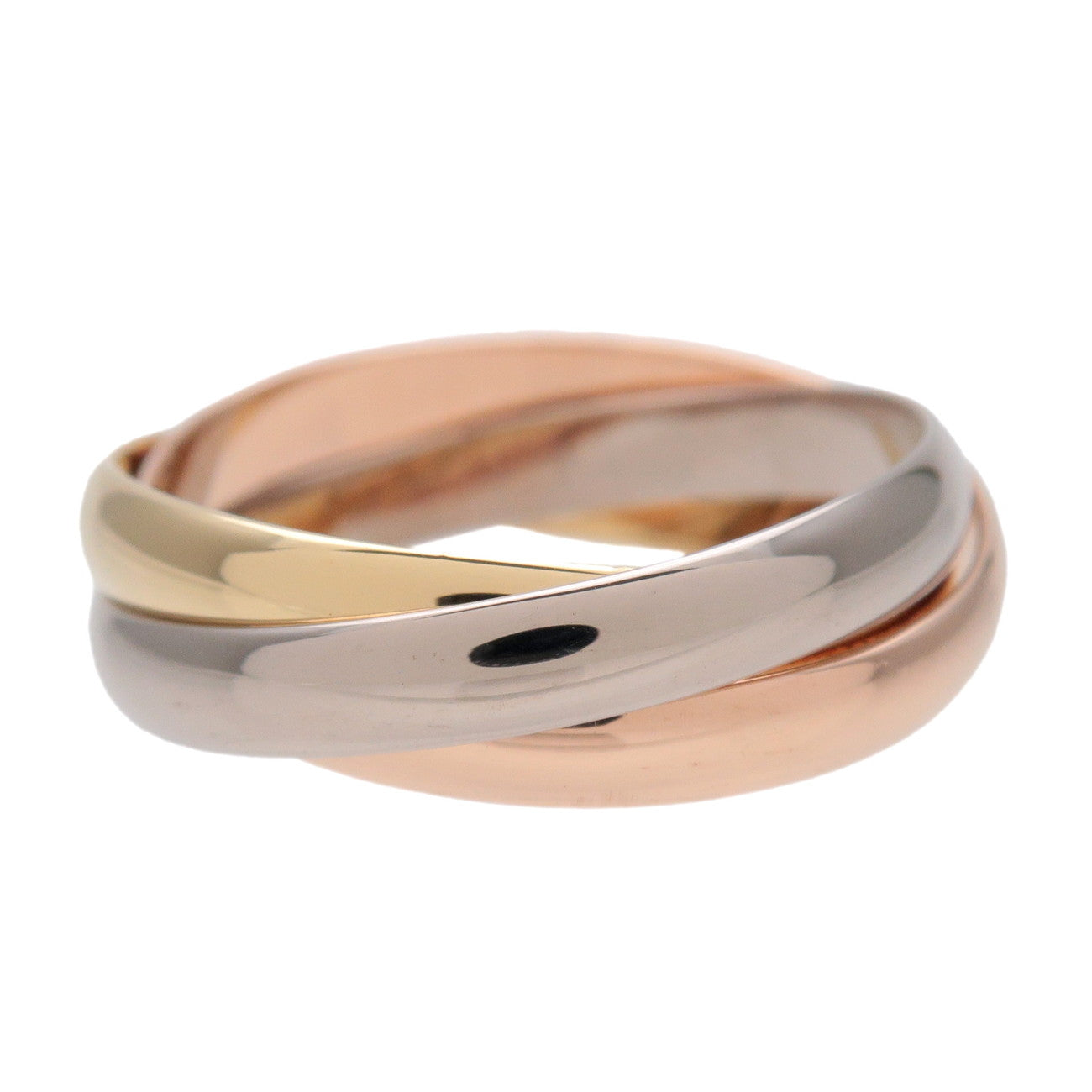 Cartier Trinity Ring SM #48 K18 750YG/WG/PG # US5 EU48