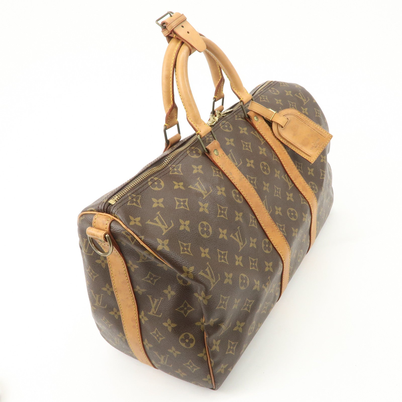 Louis Vuitton Monogram Keep All 45 Boston Bag Brown M41418 Used