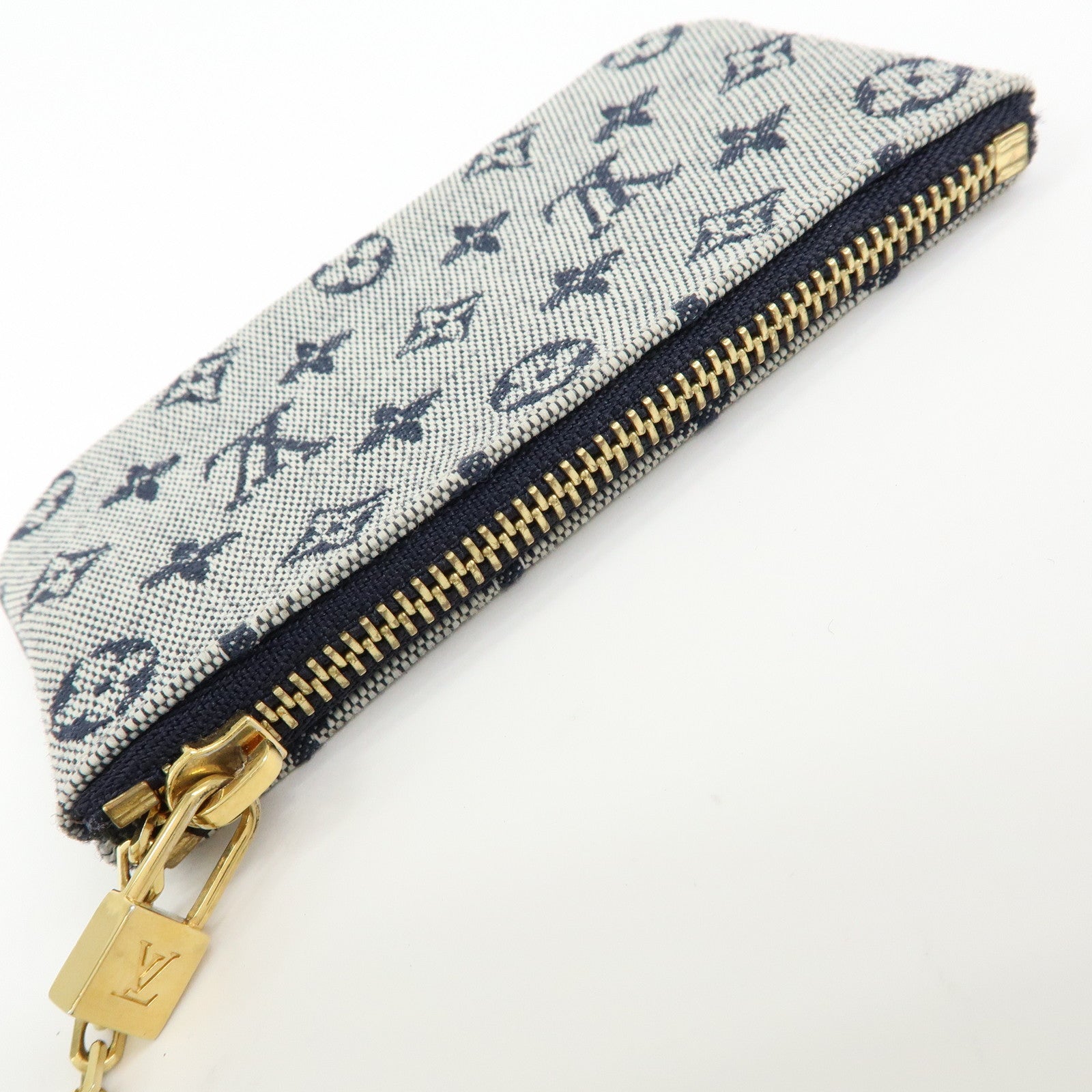 Louis Vuitton Monogram Mini Pochette Cles Coin Case Blue M92236