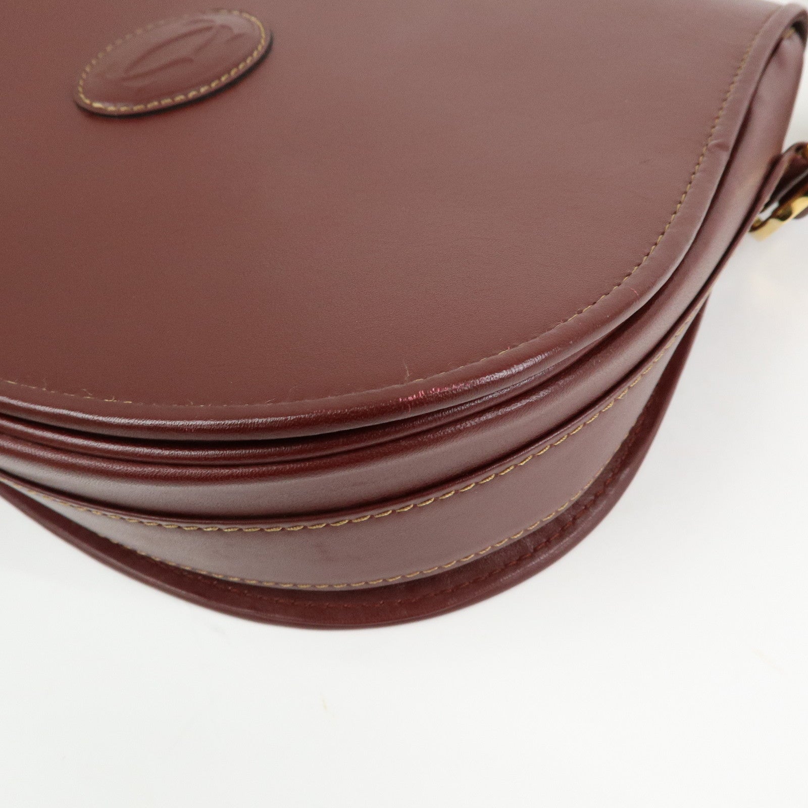 Cartier Must de Cartier Leather Shoulder Bag Crossbody Bag Bordeaux