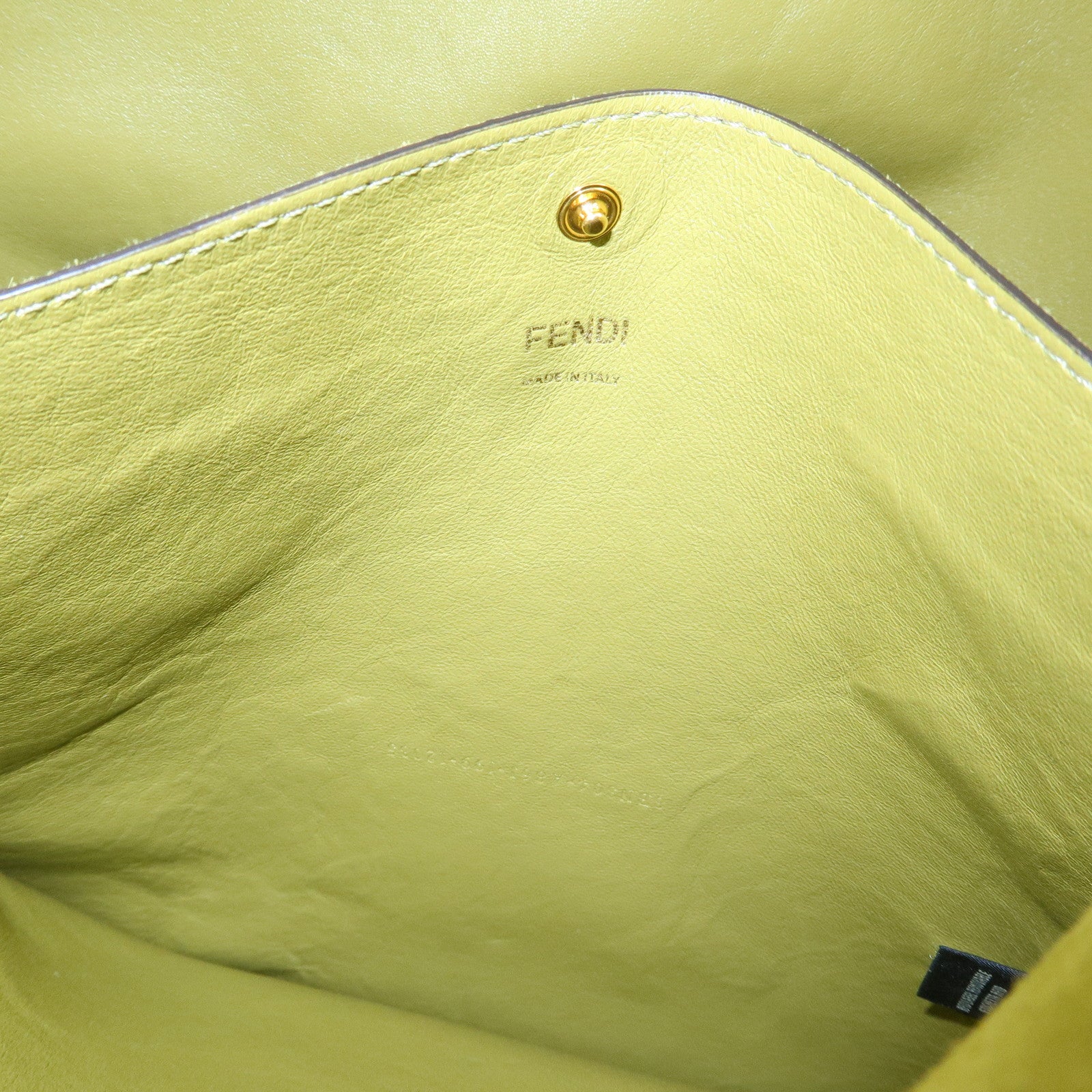 FENDI Peekaboo X‑Lite Leather Shoulder Bag Hand Bag Brown 8BN304