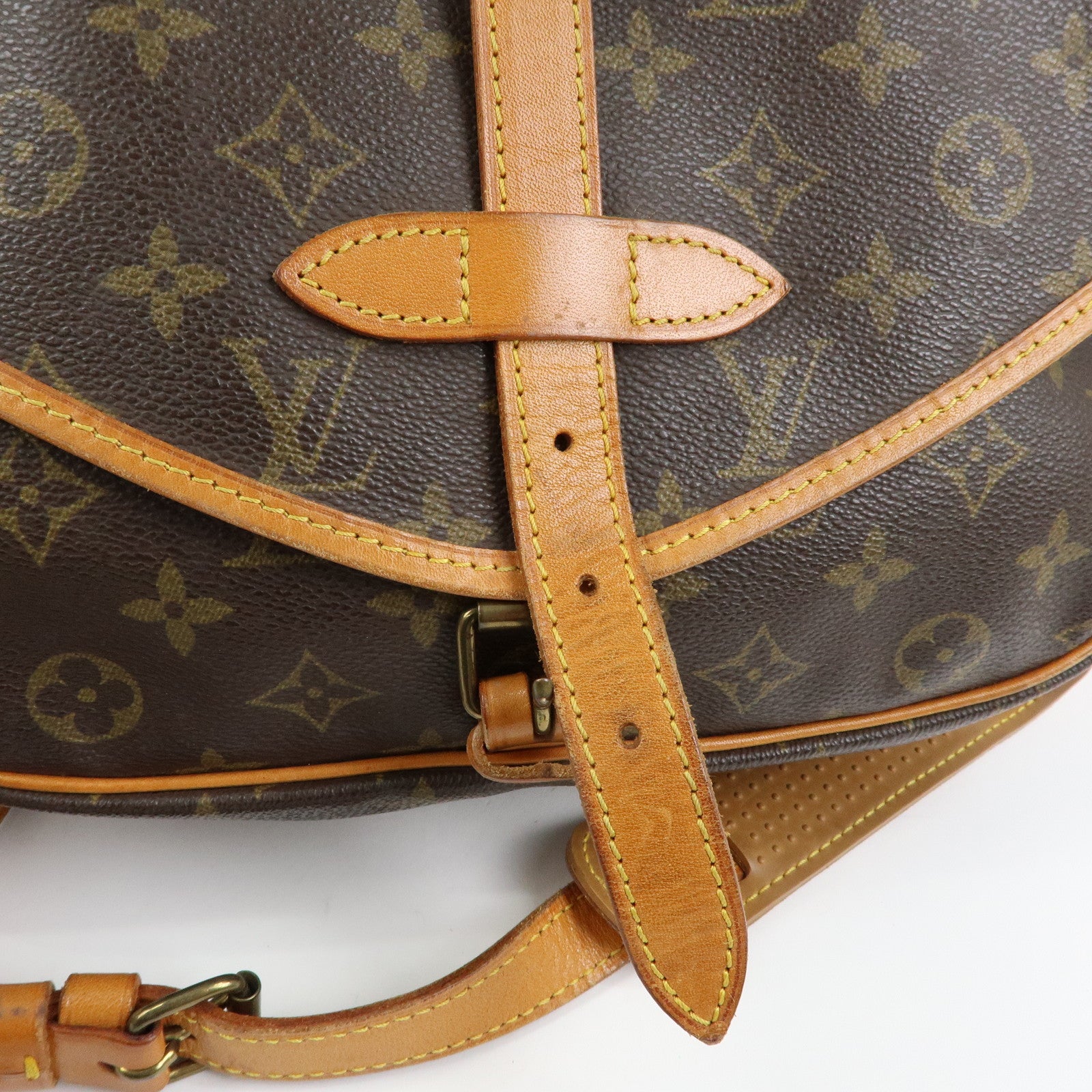 Louis Vuitton Monogram Saumur 30 Canvas Shoulder Bag Brown M42256