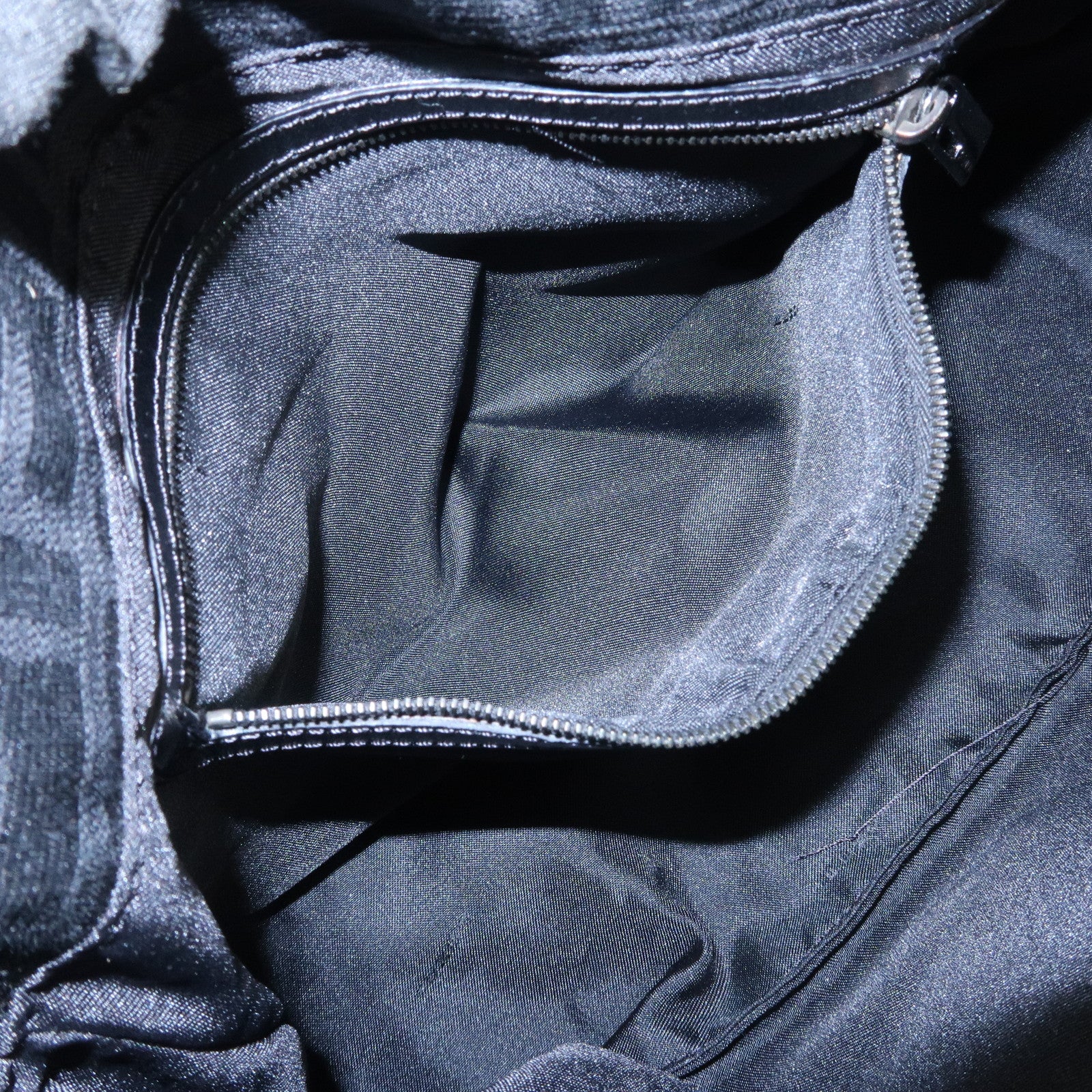 FENDI Mamma Baguette Zucca Canvas Leather Shoulder Hand Bag 8BR001