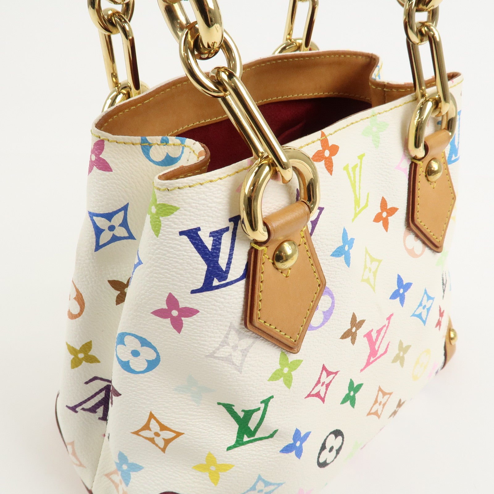 Louis Vuitton Monogram Multicolor Audra Hand Bag Blanc M40047