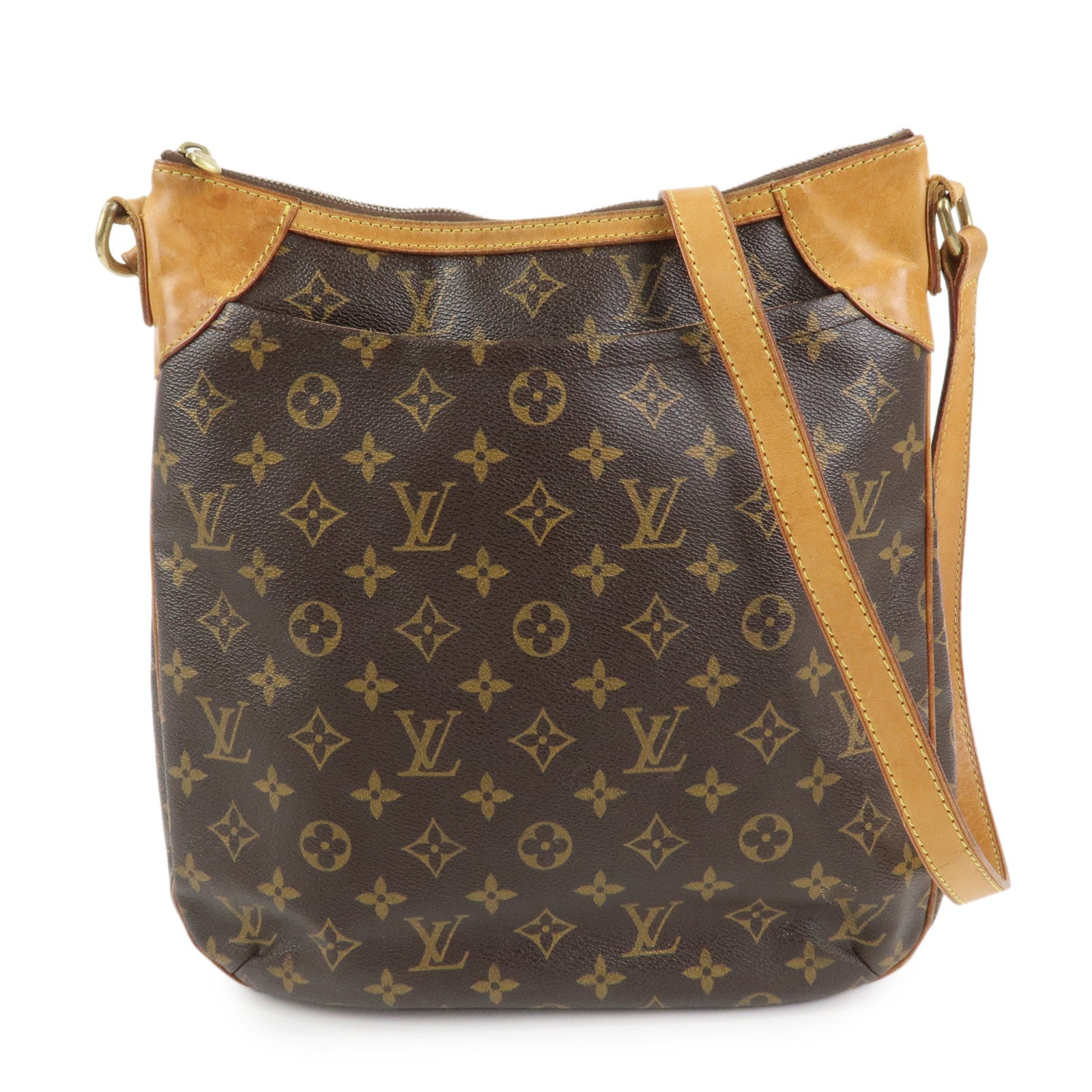 Louis Vuitton Monogram Odeon MM Shoulder Bag Brown M56389
