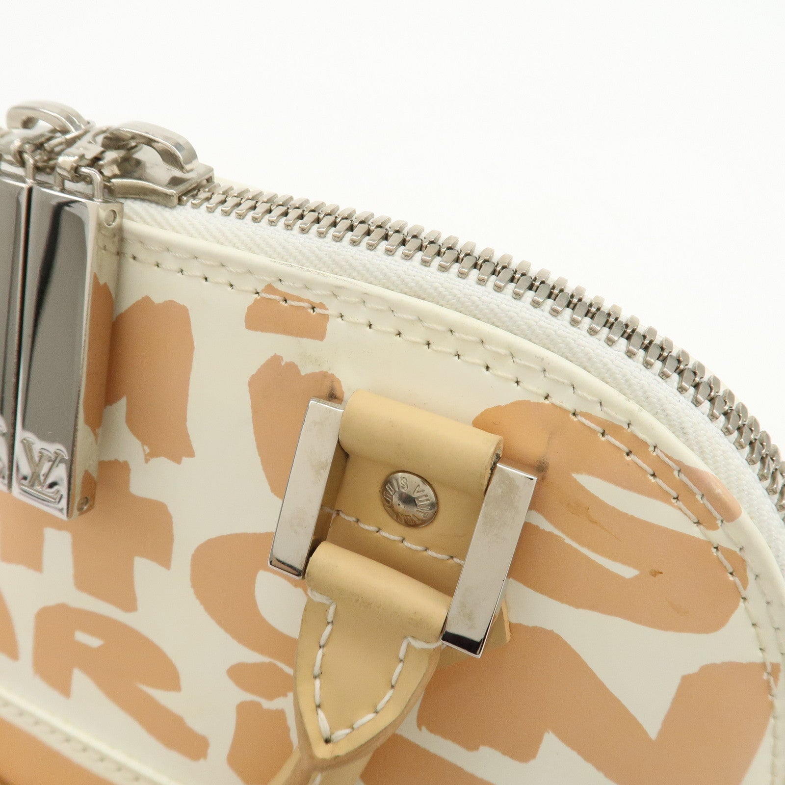 Louis Vuitton Monogram Graffiti Alma PM Hand Bag Beige Ivory M92178