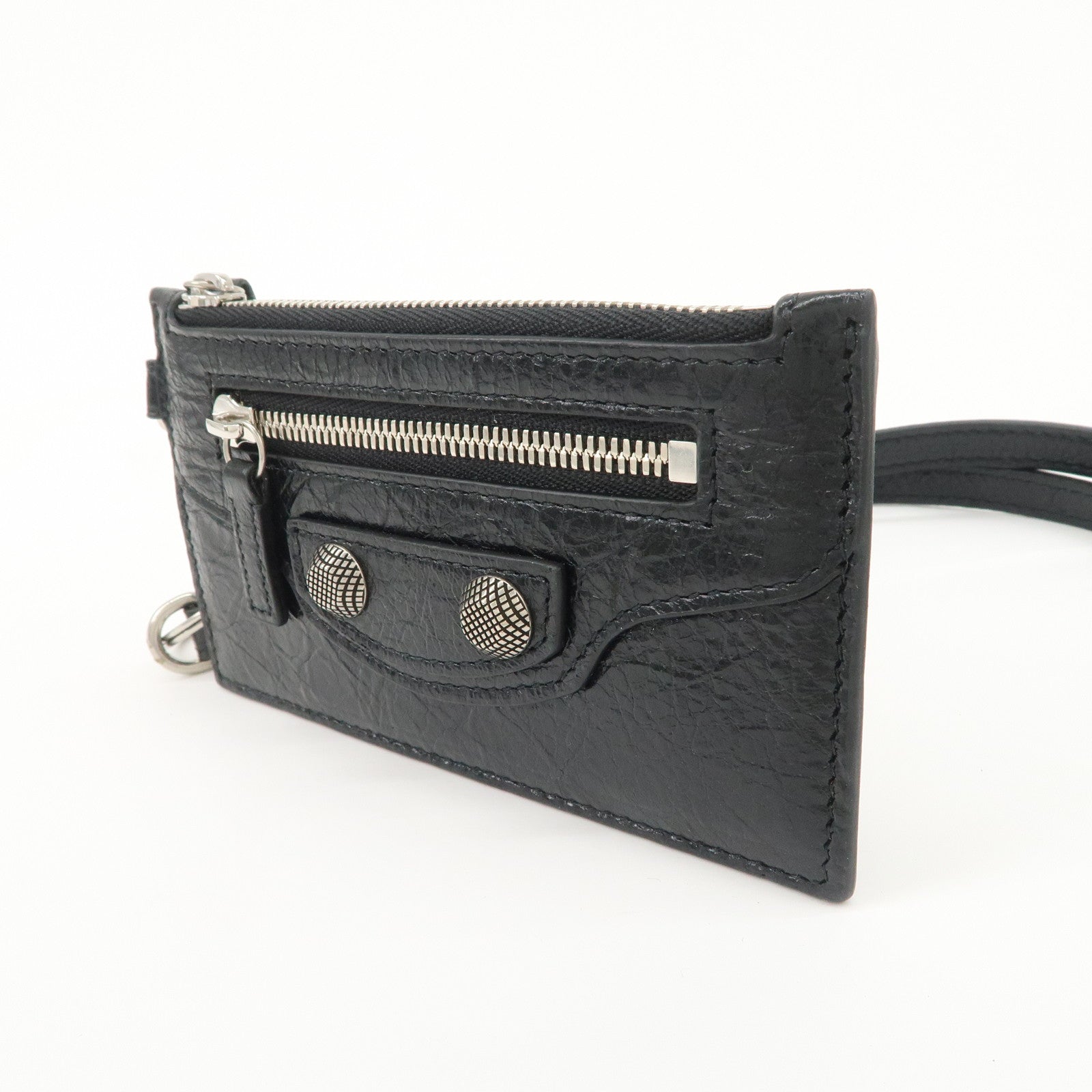 BALENCIAGA Le Cagole Leather Card Holder Fragment Case 764324