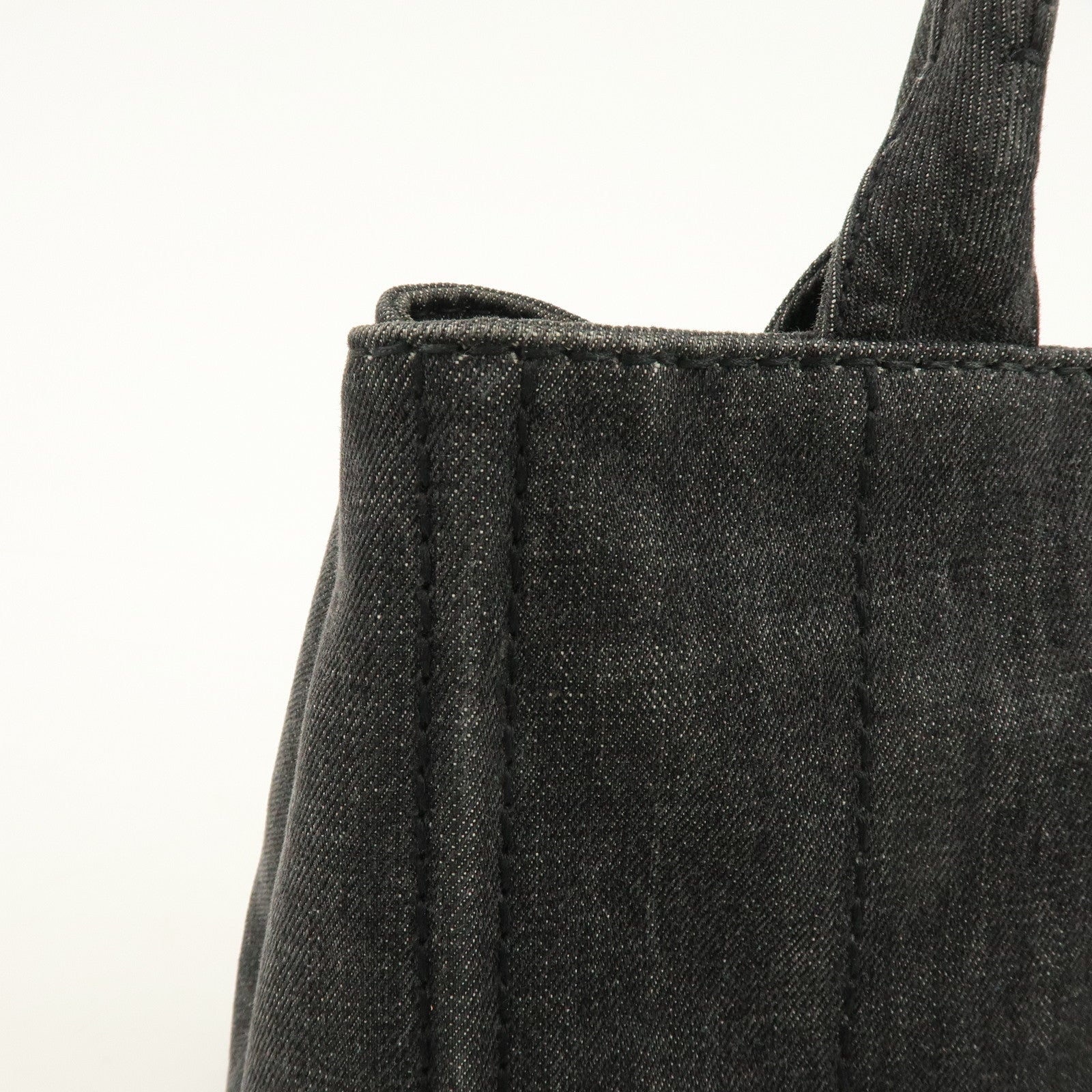 PRADA Canapa Canvas 2Way Bag Hand Bag Shoulder Bag Black