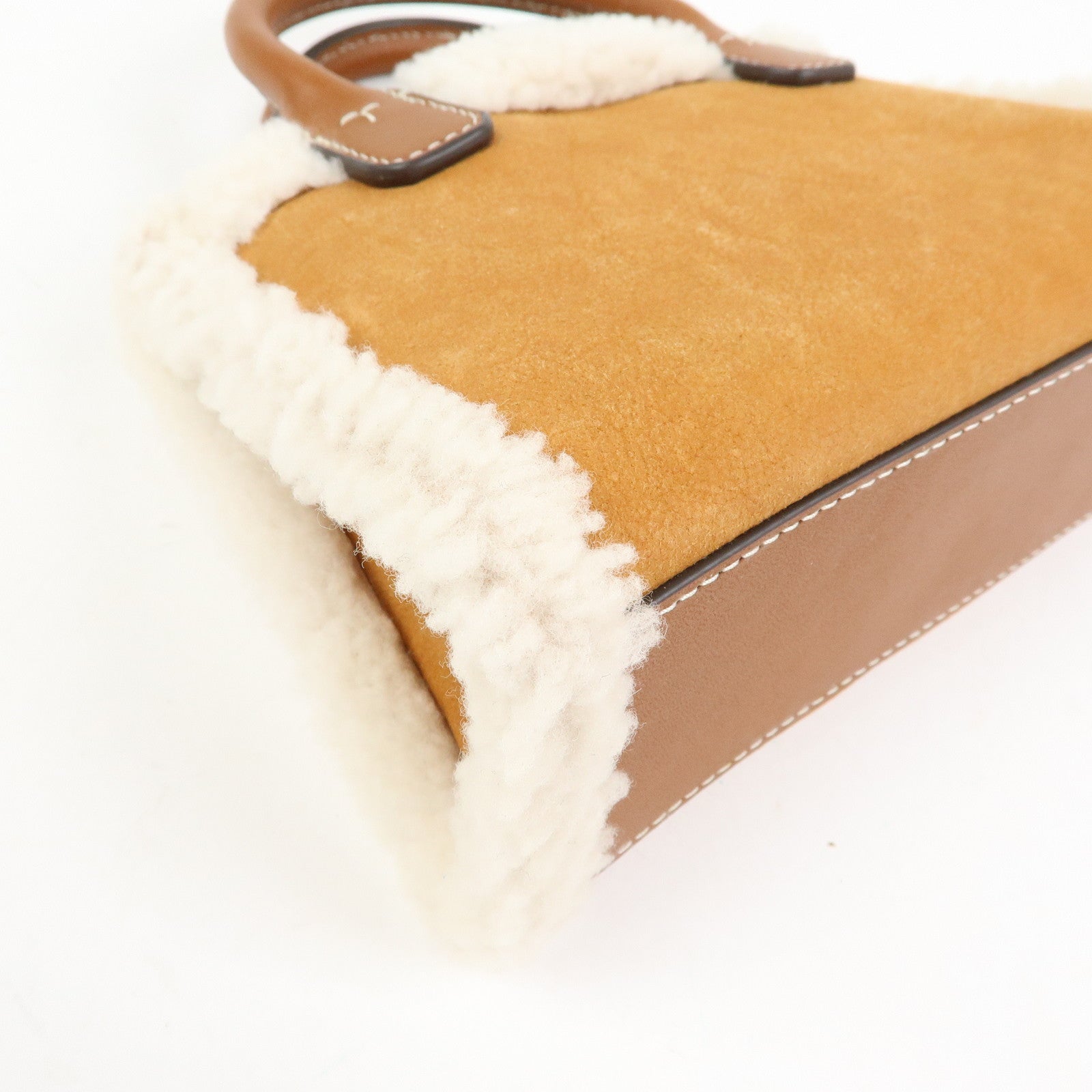 TORY BURCH Double T Ella Mouton Leather 2Way Hand Shoulder Bag