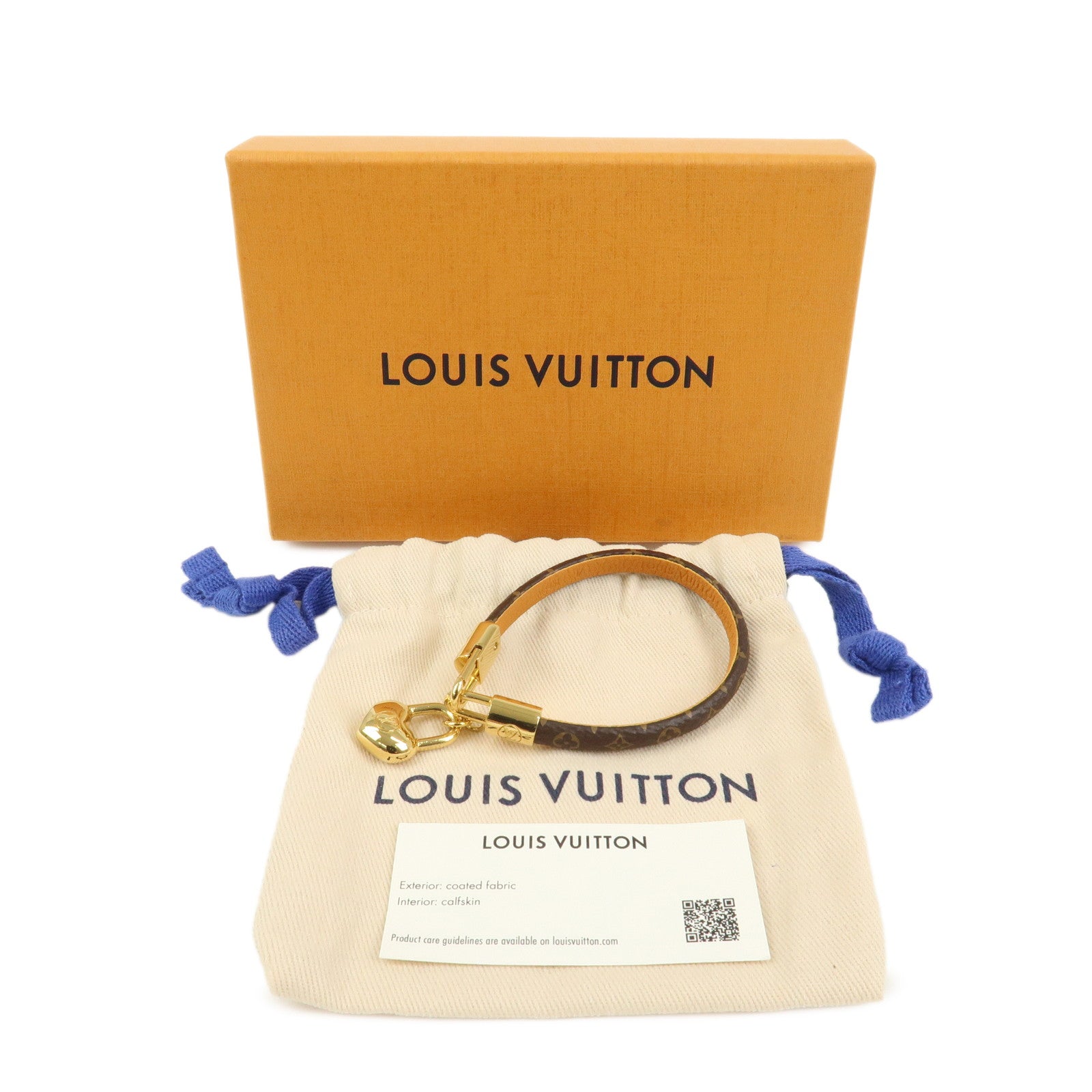 Louis Vuitton Monogram Bracelet Crazy In Lock Size 17 Brown M6451
