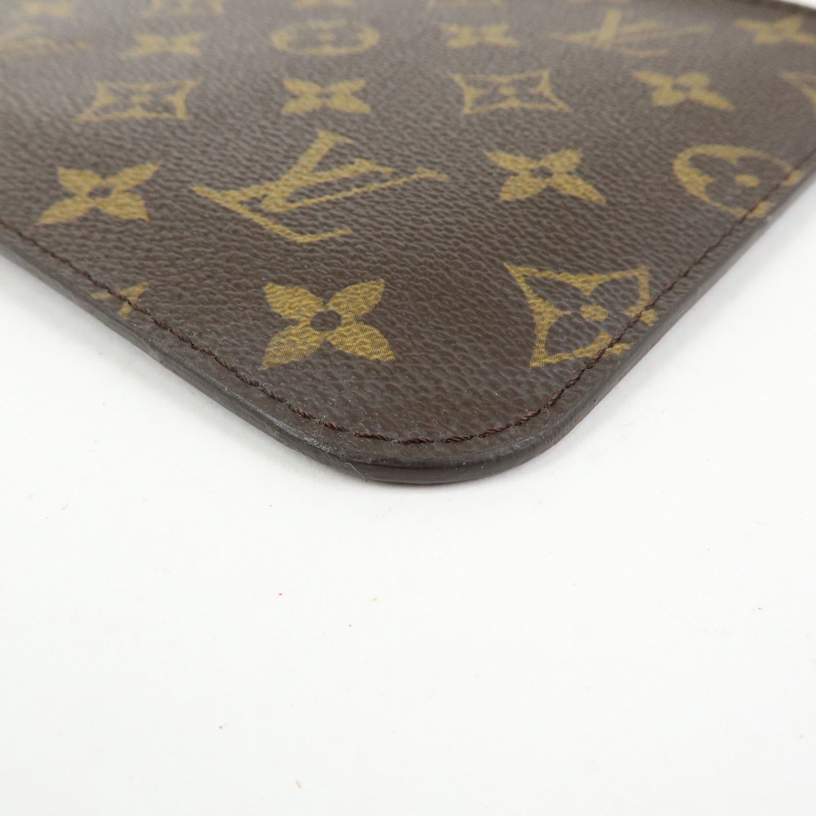 Louis Vuitton Monogram Pouch for Neverfull MM Tote Bag Brown
