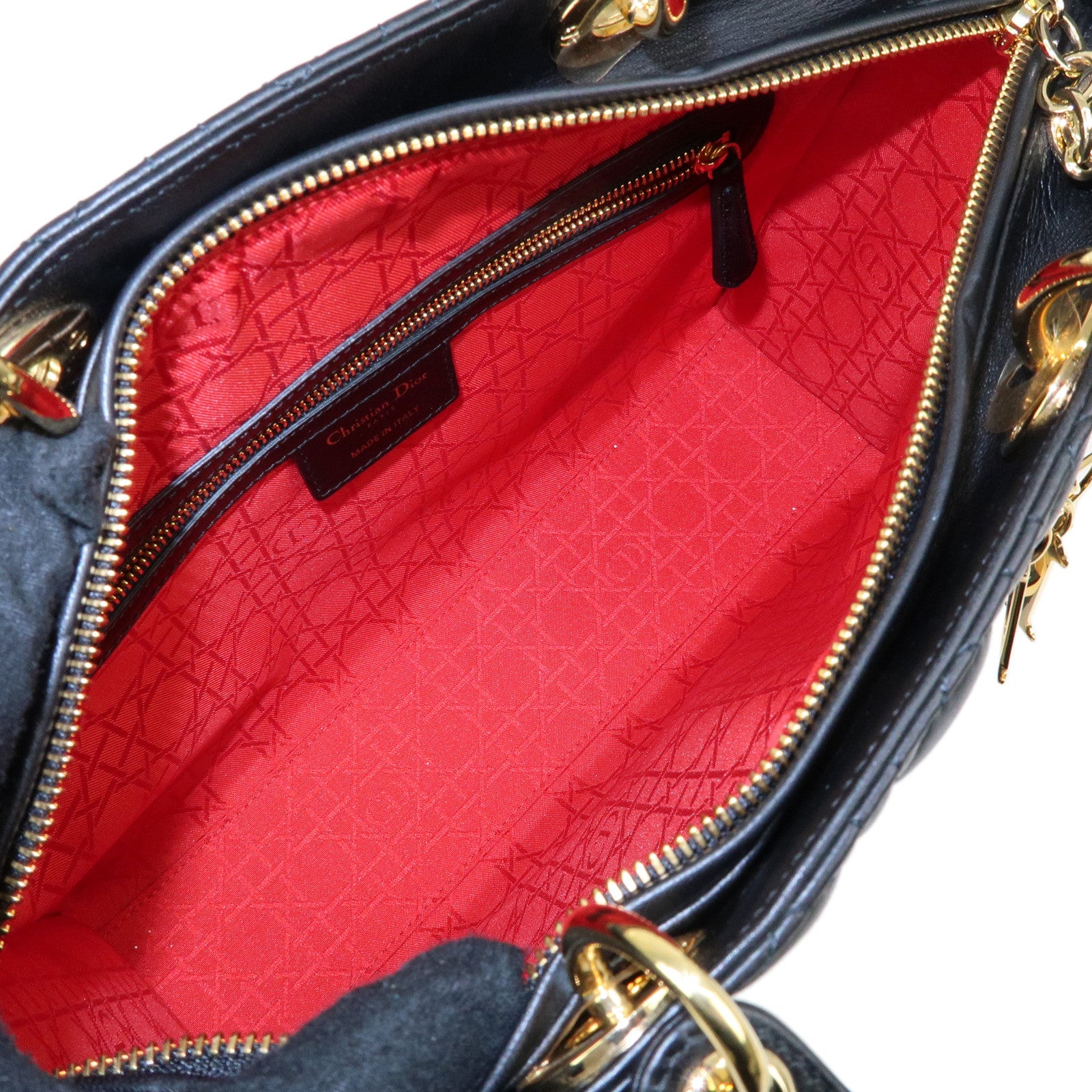 Christian Dior Lady Dior Cannage Leather 2Way Hand Shoulder Bag