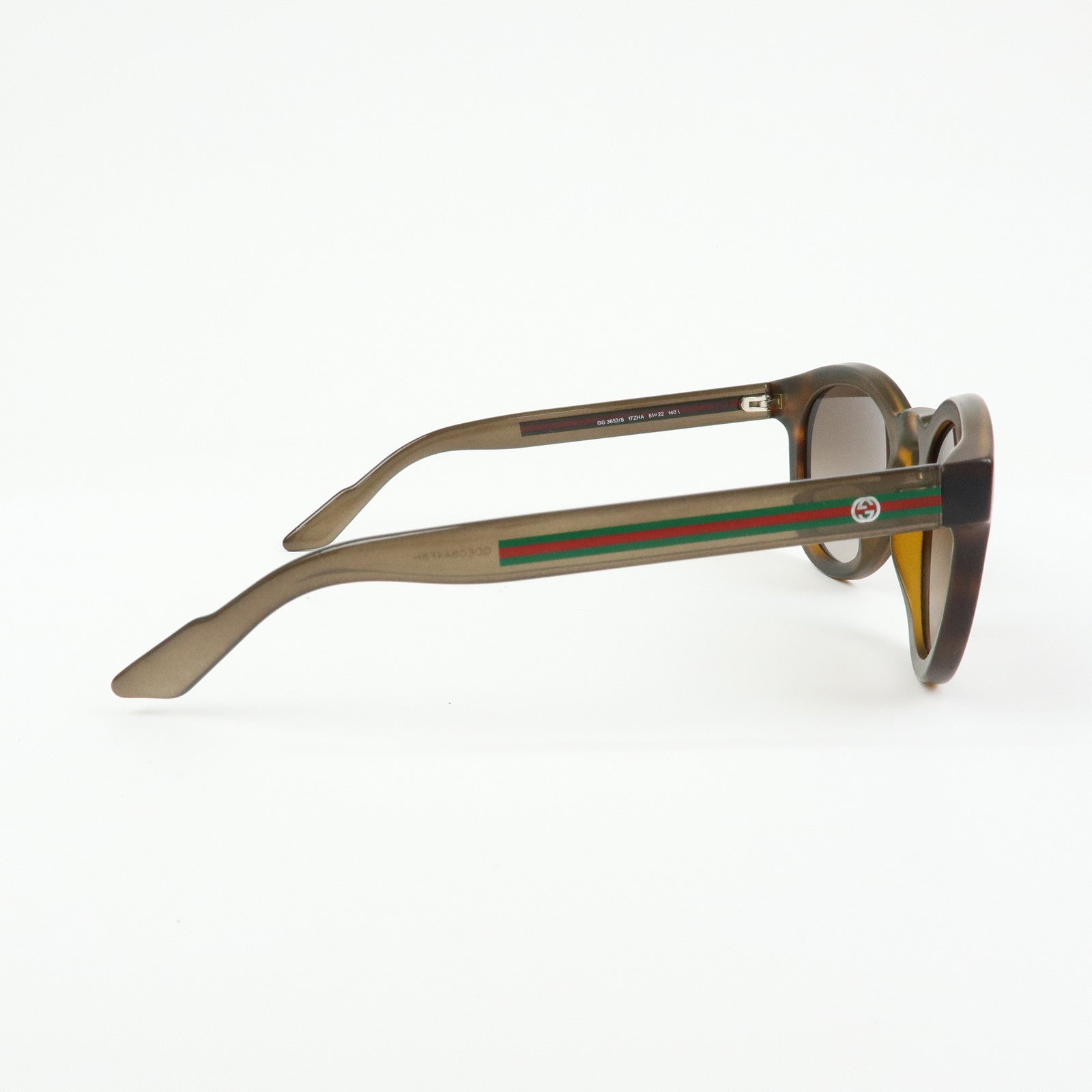 GUCCI Sherry Interlocking G Plastic Sunglasses Brown GG3653/S 51□22