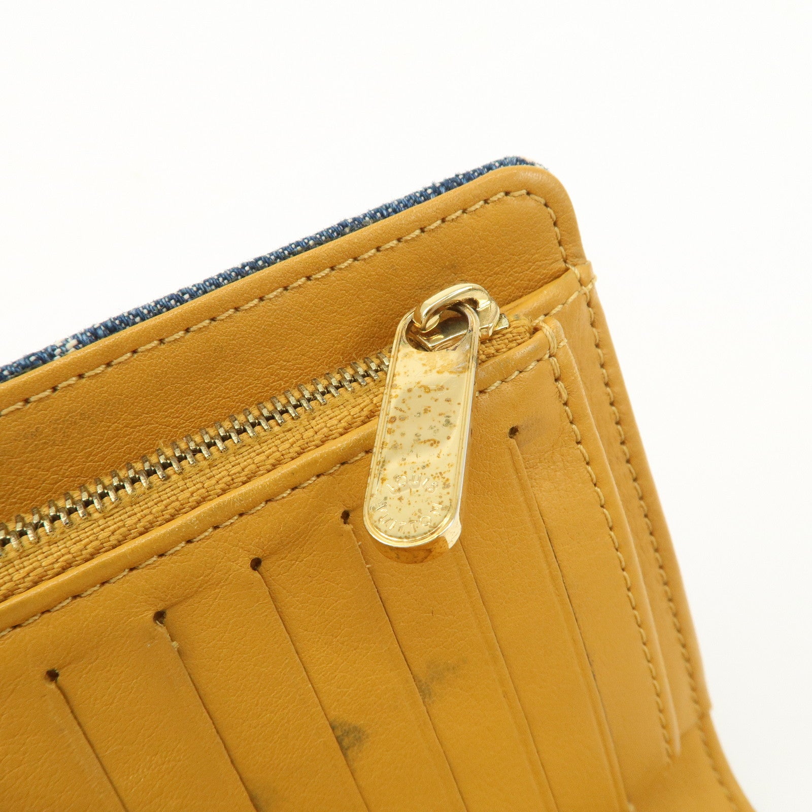 Louis Vuitton Monogram Denim Portefeuille Amelia Wallet Blue M95511 Used