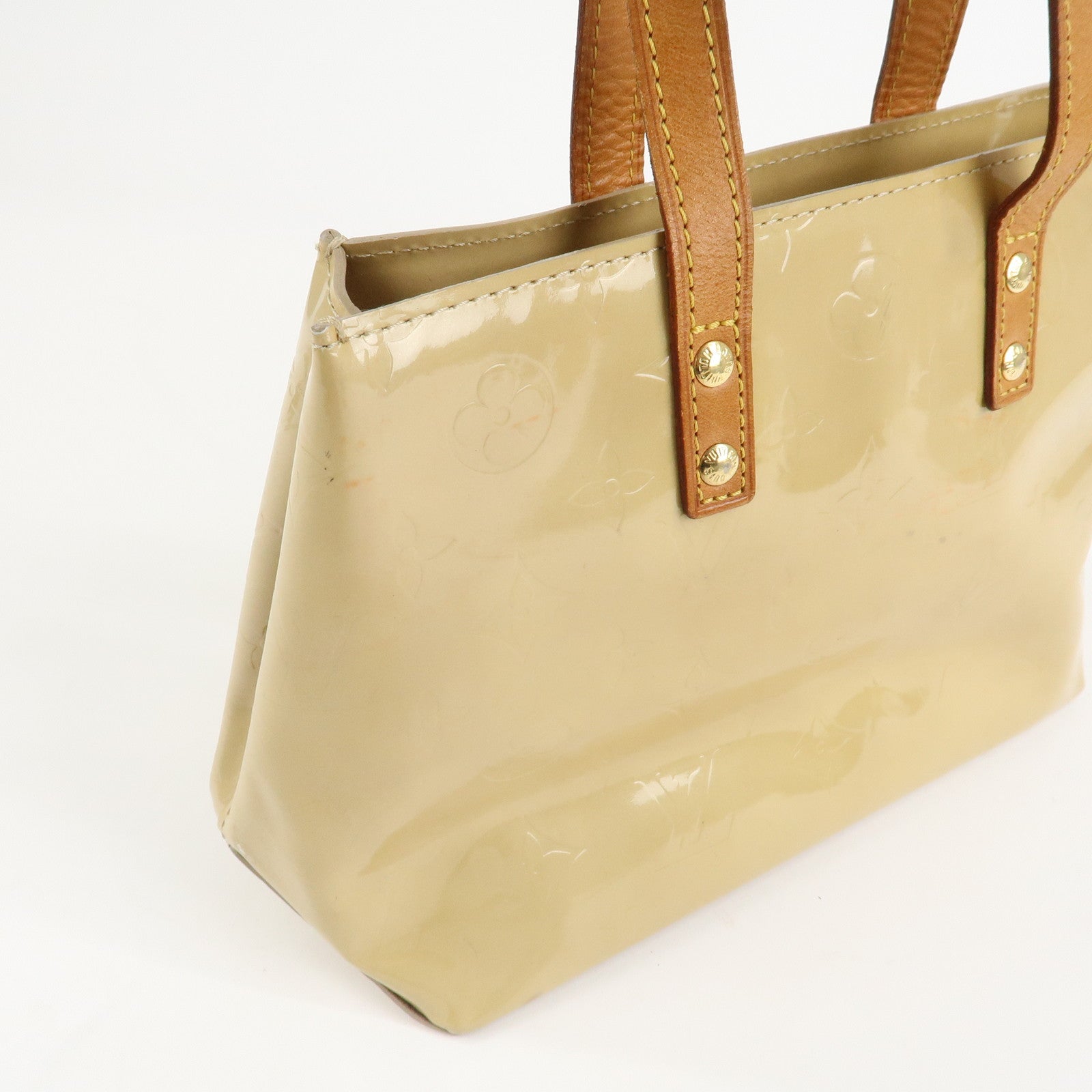 Louis Vuitton Monogram Vernis Lead PM Hand Bag Noisette M91334