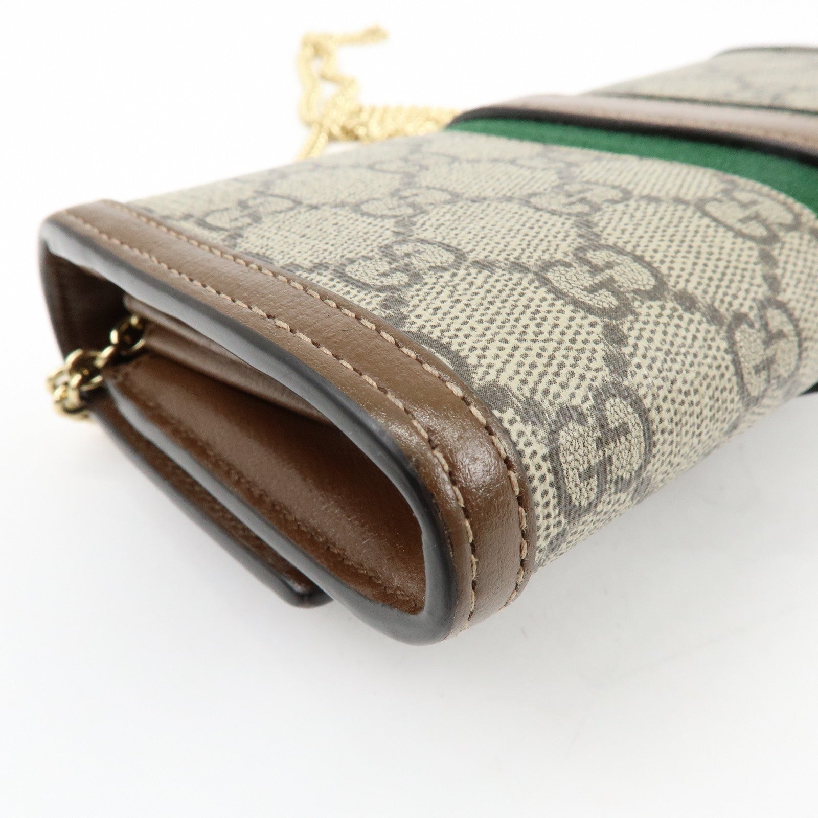 GUCCI Jackie 1961 Sherry GG Supreme Leather Chain Wallet Bag 652681