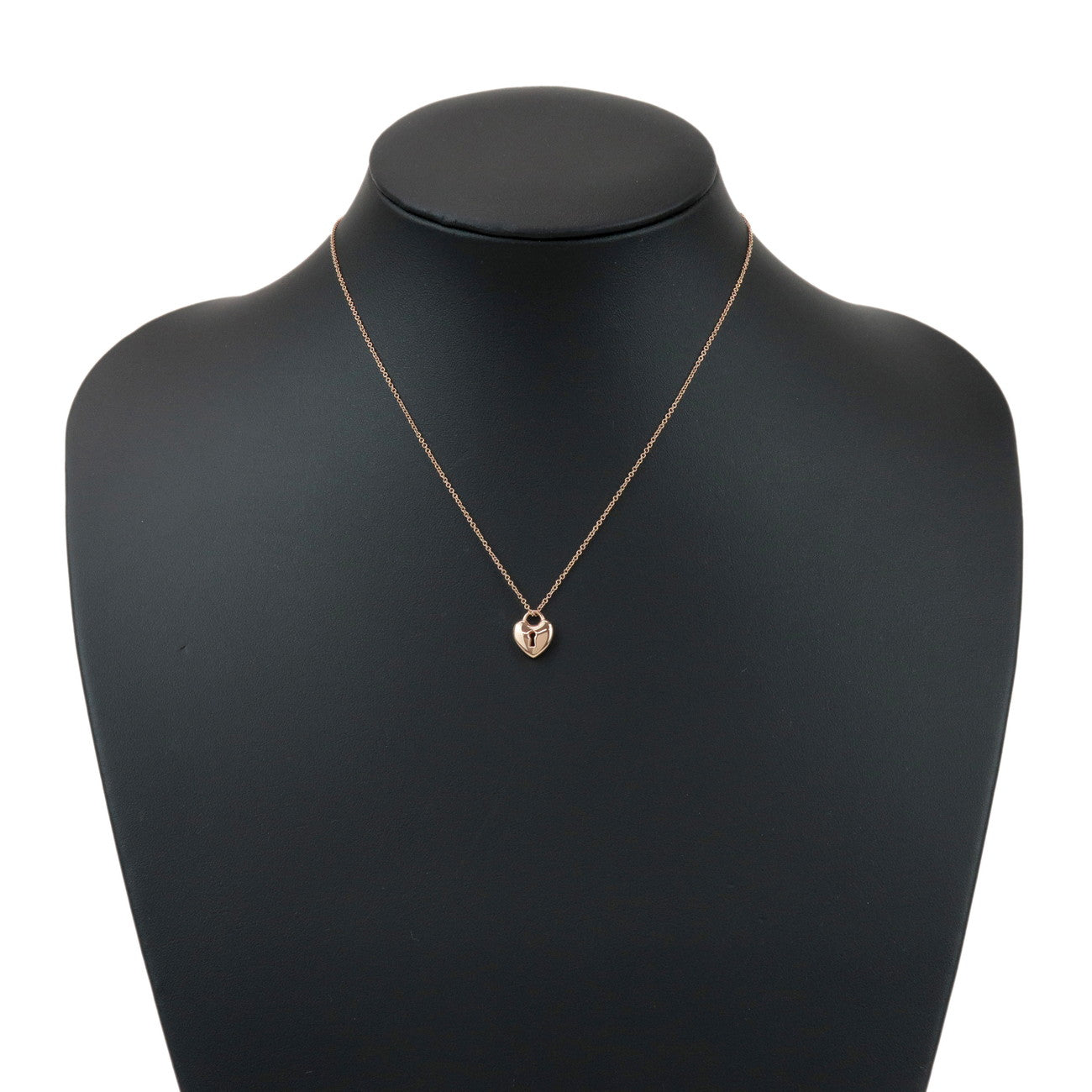 Tiffany & Co Heart Lock Necklace K18 750PG Rose Gold