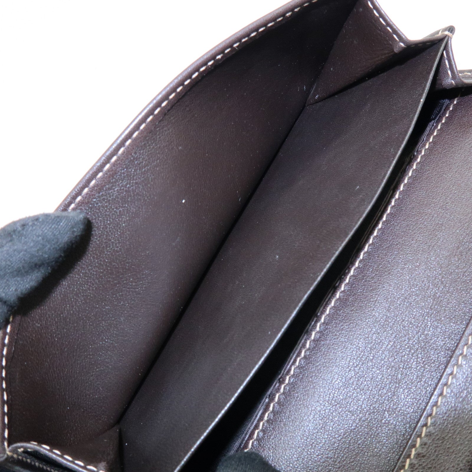 GUCCI GG Heart Logo Canvas Leather W Hook Long Wallet 203550